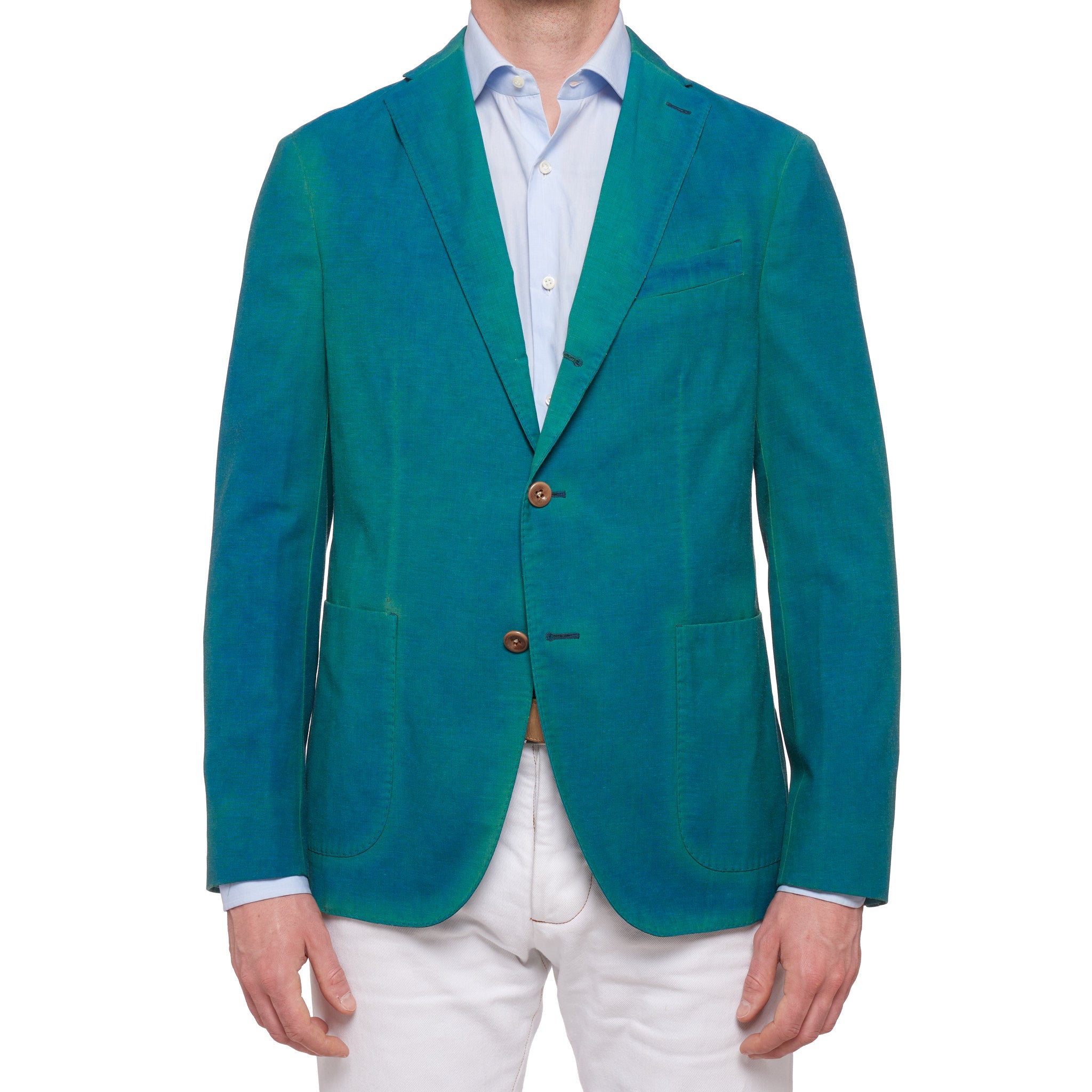 BOGLIOLI Galleria Blue Garment Dyed Wool-Cotton-Mohair Unlined Jacket 50 NEW 40 BOGLIOLI
