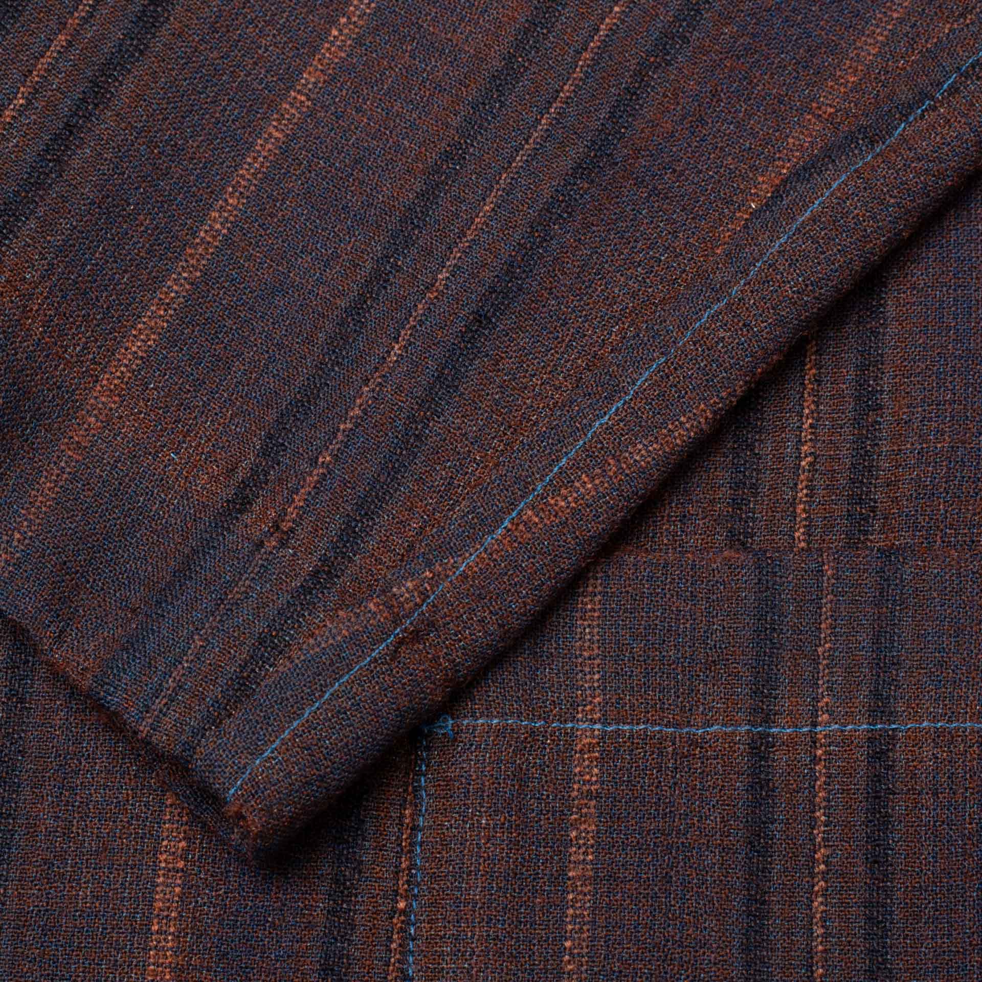 BOGLIOLI Galleria Bluish Brown Striped Wool-Silk Unconstructed Jacket 48 NEW 38 BOGLIOLI