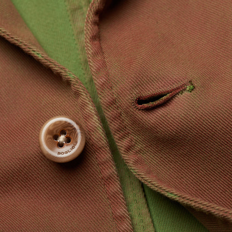 BOGLIOLI Galleria Brown Garment Dyed Waxed Cotton 4 Button Jacket 50 NEW US 40