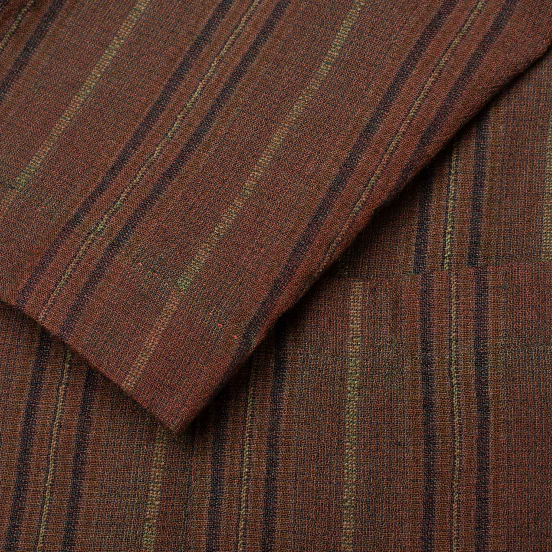 BOGLIOLI Galleria Brown Striped Wool-Silk Unconstructed Jacket EU 48 NEW US 38 BOGLIOLI