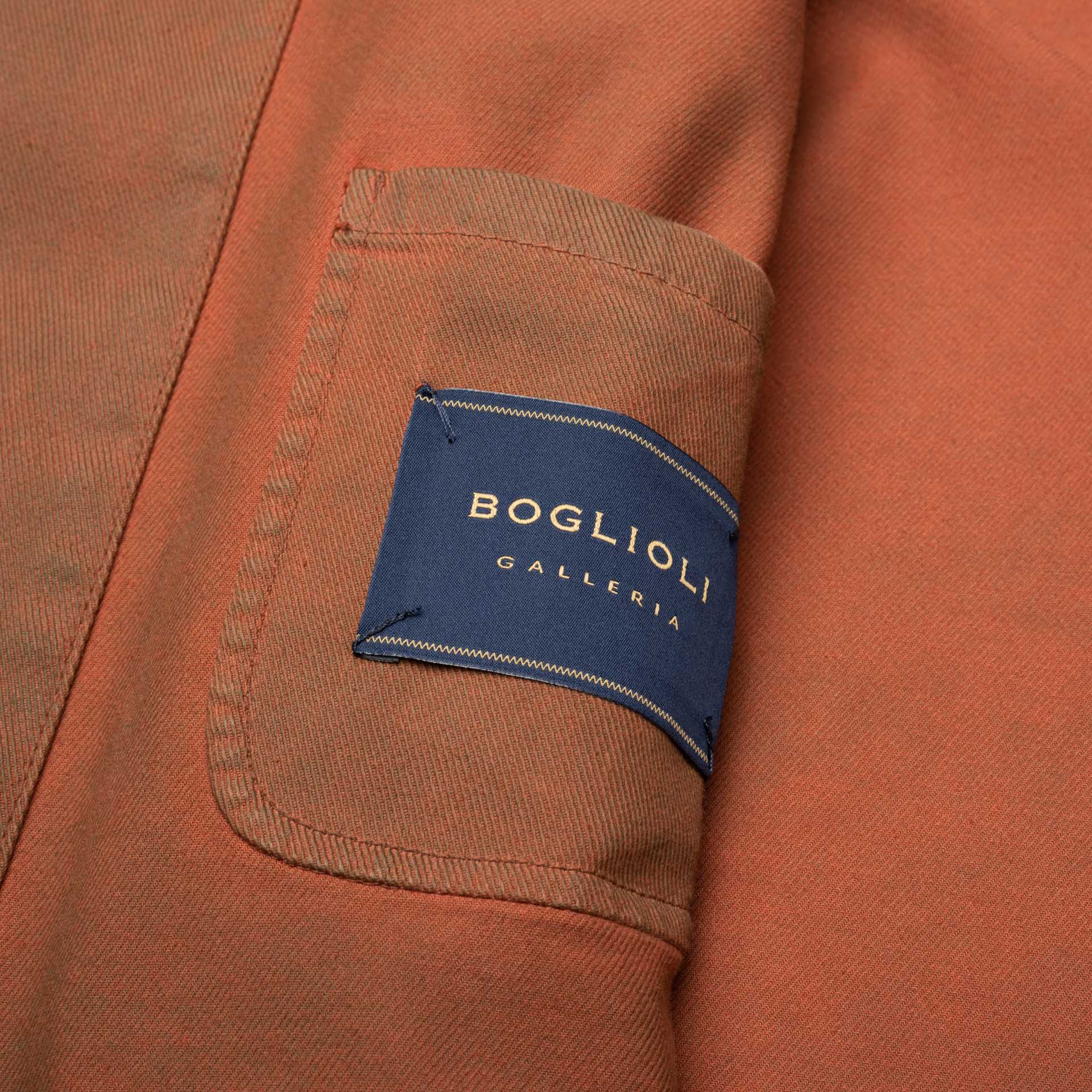 BOGLIOLI Galleria Green Garment Dyed Waxed Cotton 4 Button Jacket 50 NEW US 40 BOGLIOLI