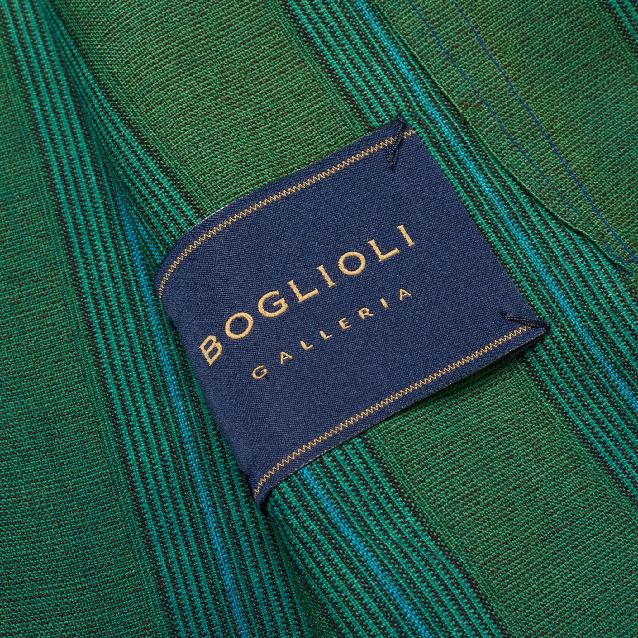 BOGLIOLI Galleria Green Striped Wool-Silk-Linen Unconstructed Jacket 50 NEW 40 BOGLIOLI