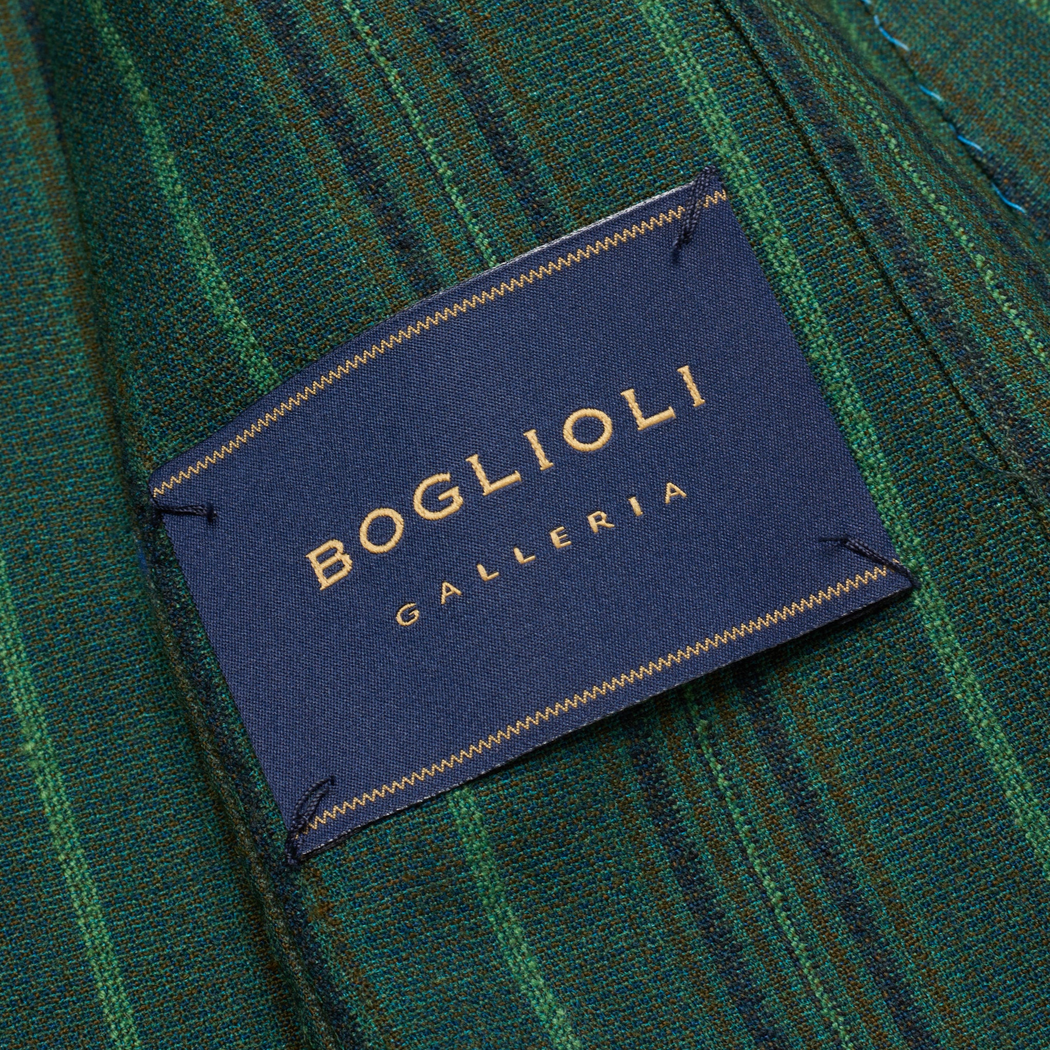 BOGLIOLI Galleria Green Striped Wool-Silk Unconstructed Jacket EU 48 NEW US 38 BOGLIOLI
