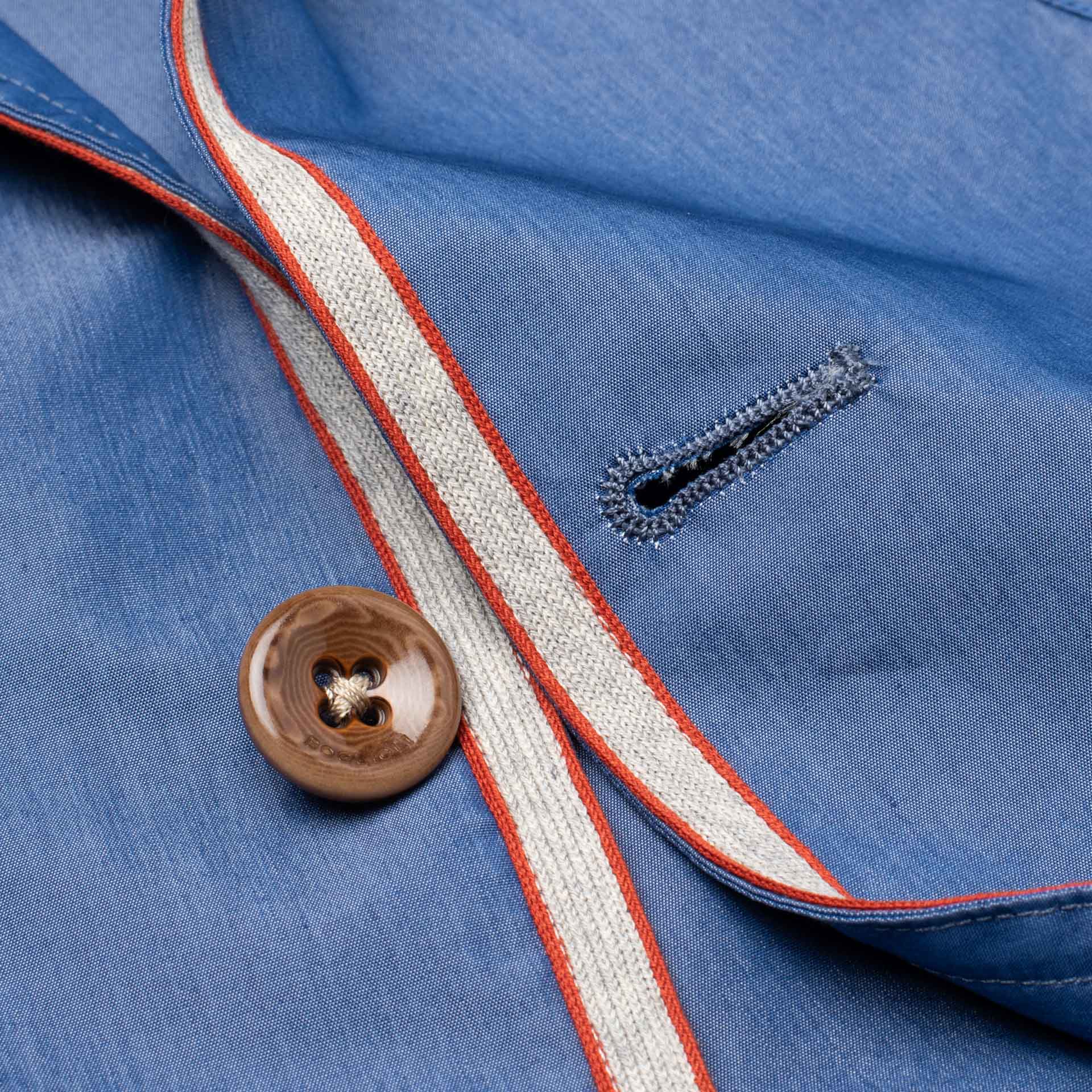 BOGLIOLI Galleria "72" Blue Cotton Unconstructed Jacket EU 50 NEW US 40 BOGLIOLI