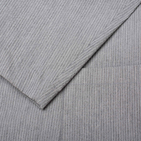 BOGLIOLI Galleria "72" Gray Striped Seersucker Cotton Unlined Jacket 50 NEW US 40