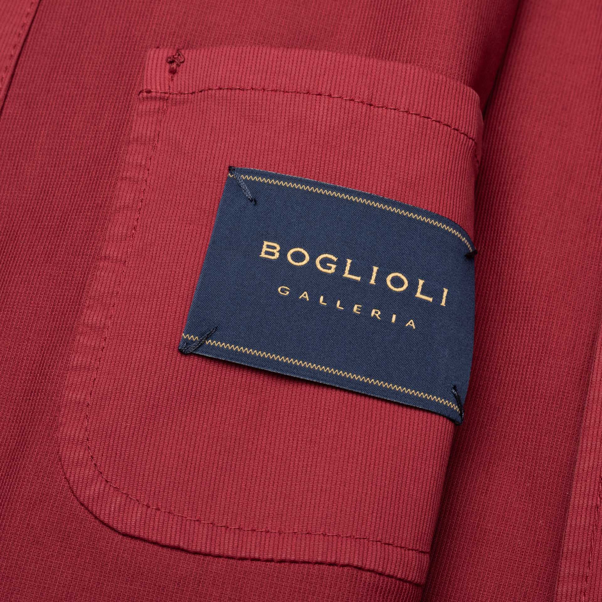 BOGLIOLI Galleria "74" Crimson Cotton 4 Button Jersey Jacket EU 50 NEW US 40