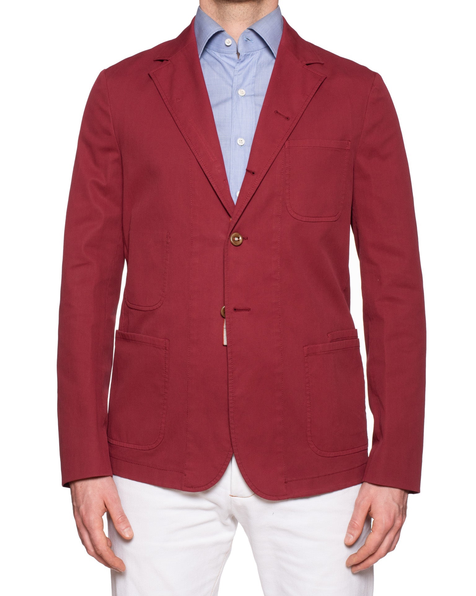 BOGLIOLI Galleria "74" Crimson Cotton 4 Button Jersey Jacket EU 50 NEW US 40 BOGLIOLI