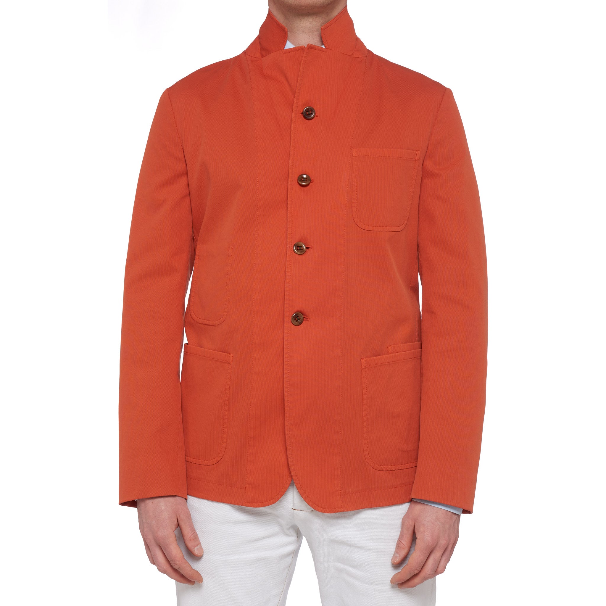 BOGLIOLI Galleria "74" Orange Cotton 4 Button Unlined Jersey Jacket 50 NEW US 40 BOGLIOLI