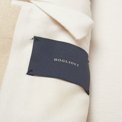 BOGLIOLI Milano Beige Linen-Cotton Twill Jacket Sport Coat EU 48 NEW US 38