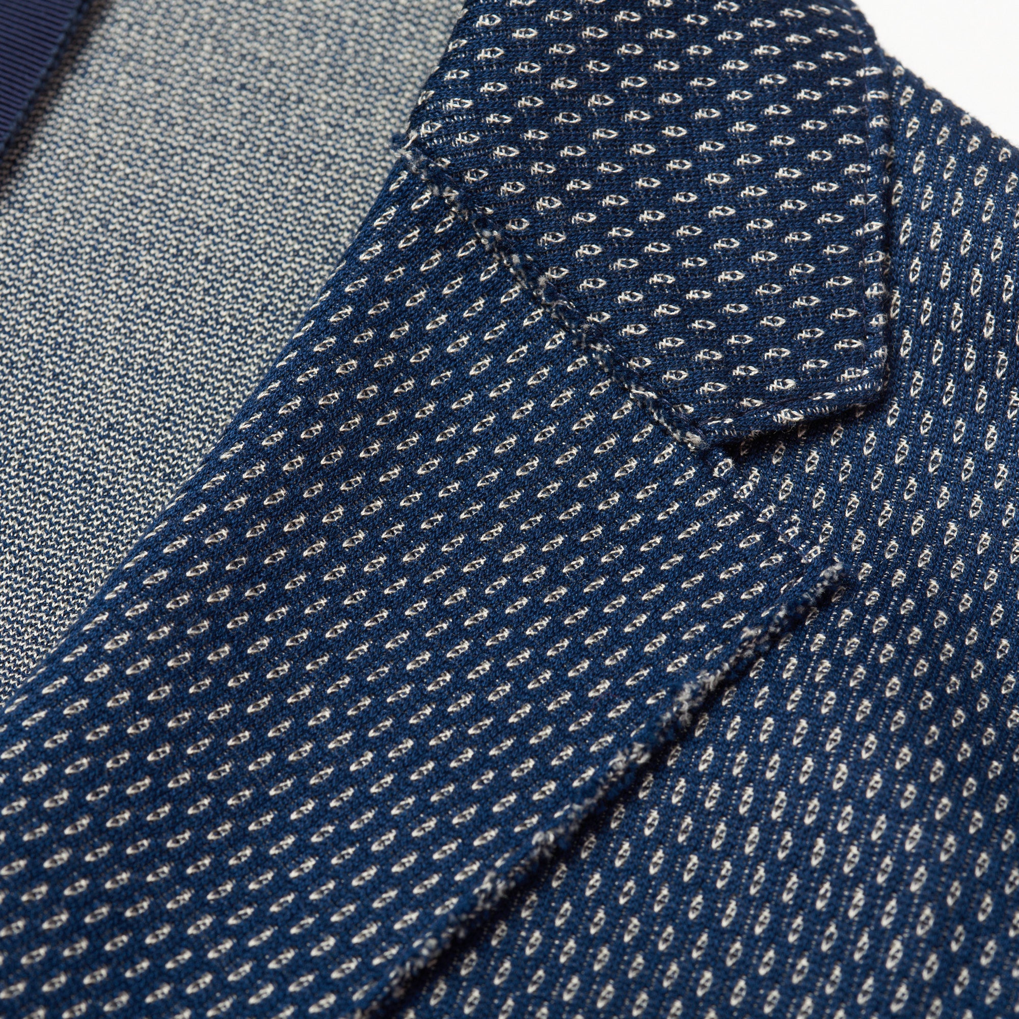 BOGLIOLI Milano Blue Patterned Cotton Knit Blazer Jacket EU 50 NEW US 40 Slim Fit BOGLIOLI