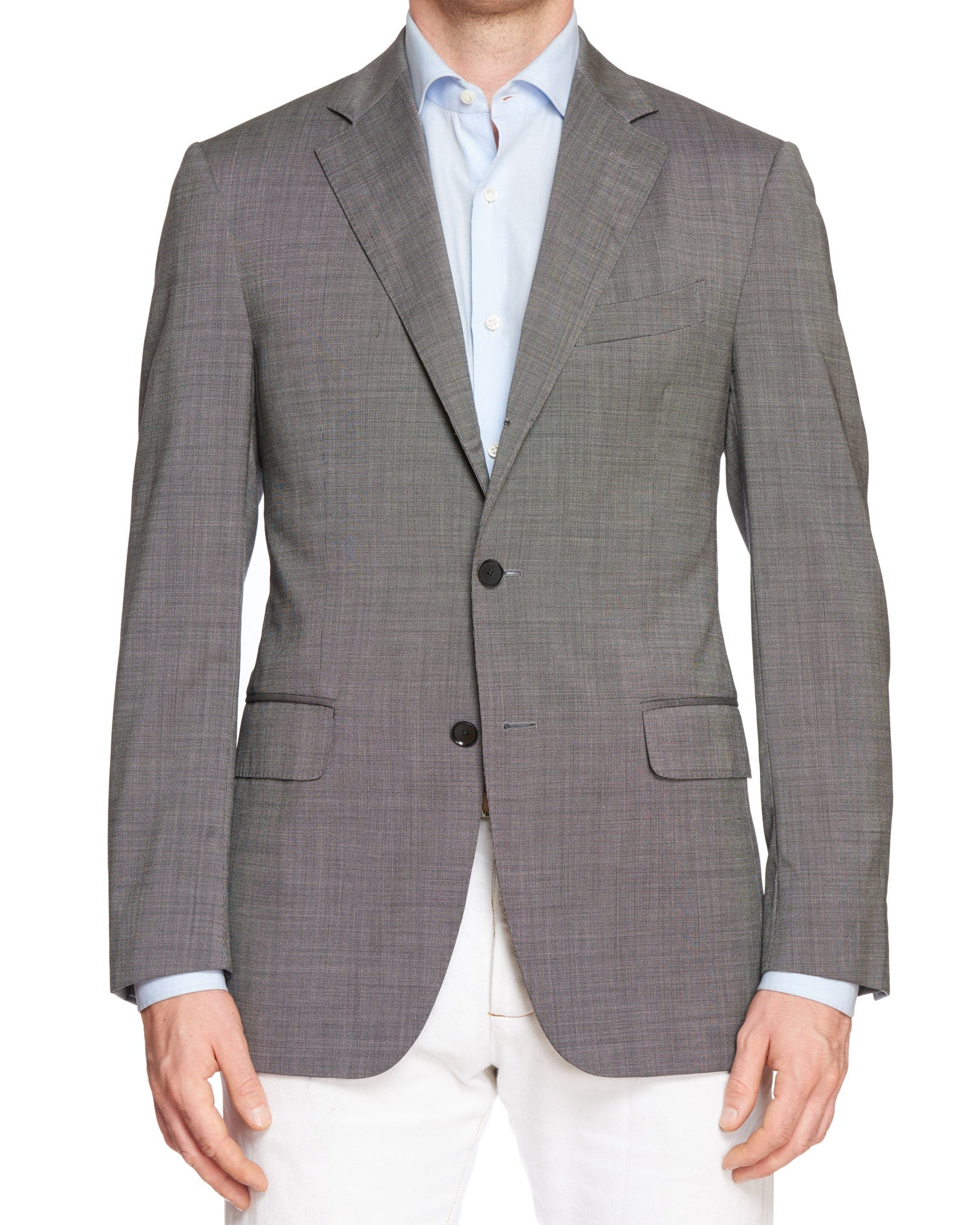 BOGLIOLI Milano Gray Nailhead Wool Blazer Jacket EU 50 US 40 BOGLIOLI