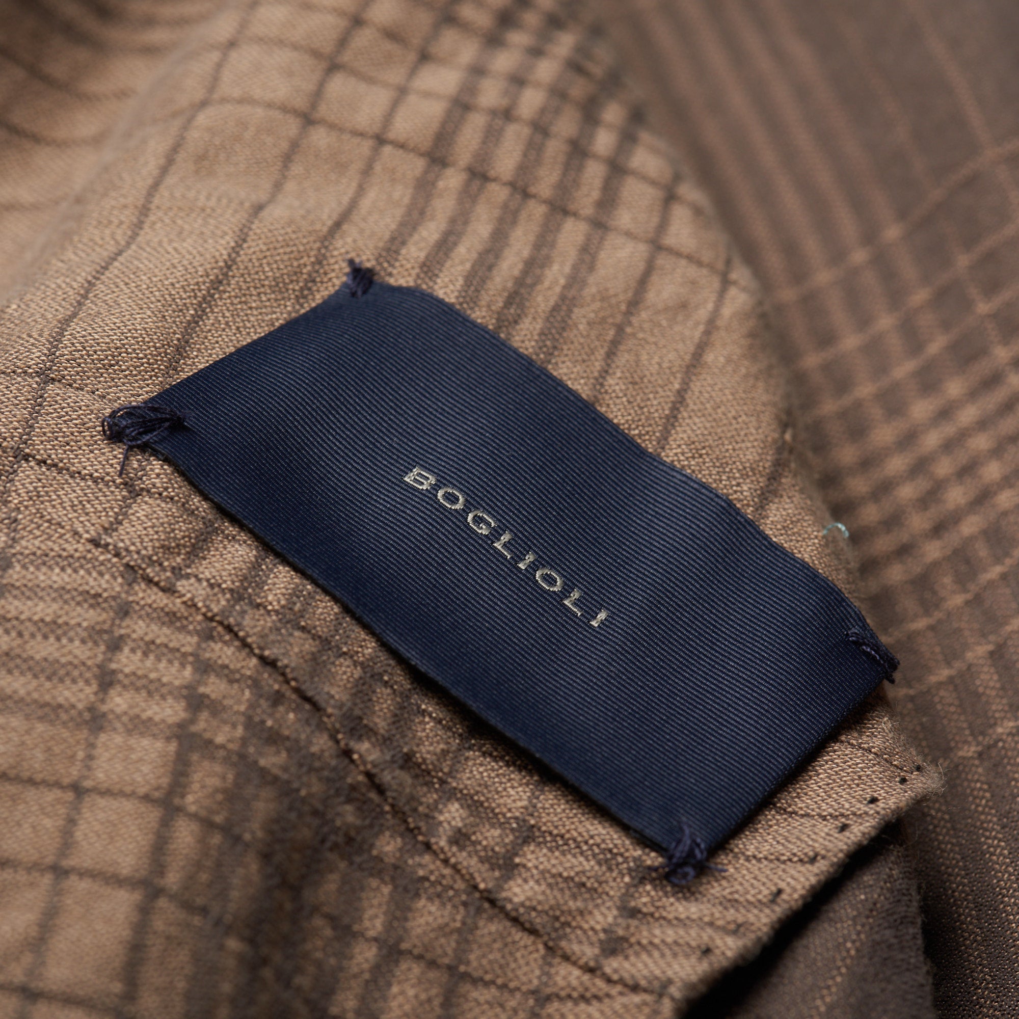 BOGLIOLI Milano Khaki Plaid Silk-Linen Women Jacket EU 40 NEW US XS WOMEN'S BOUTIQUE