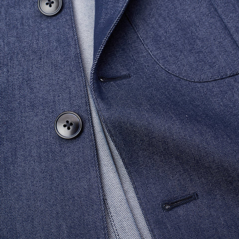 BOGLIOLI Milano "63" Blue Denim Five Button Unlined Jacket EU 48 NEW US 38