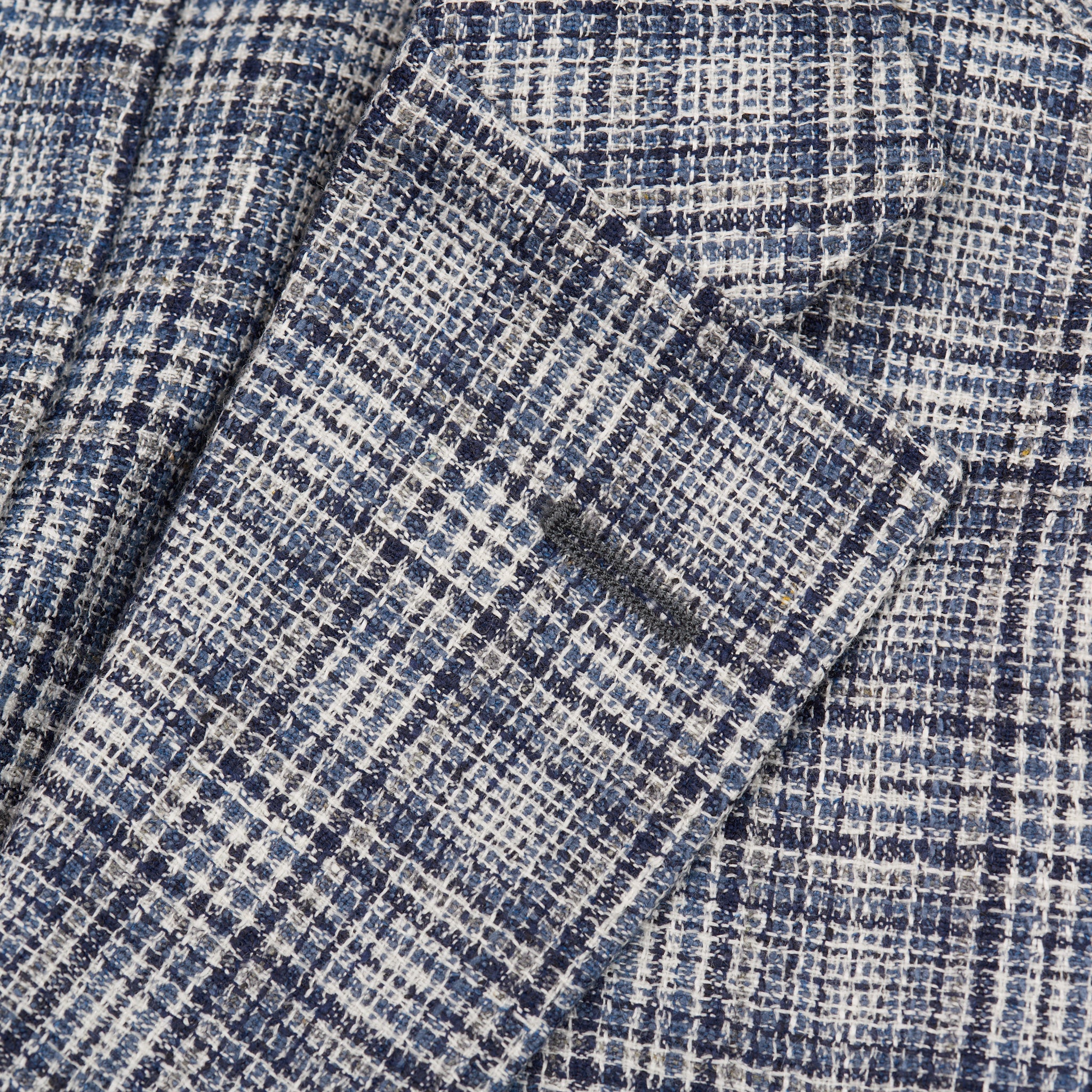 BOGLIOLI Milano "K. Jacket" Blue Plaid Silk-Linen-Wool Unlined Jacket 48 NEW US 38 BOGLIOLI