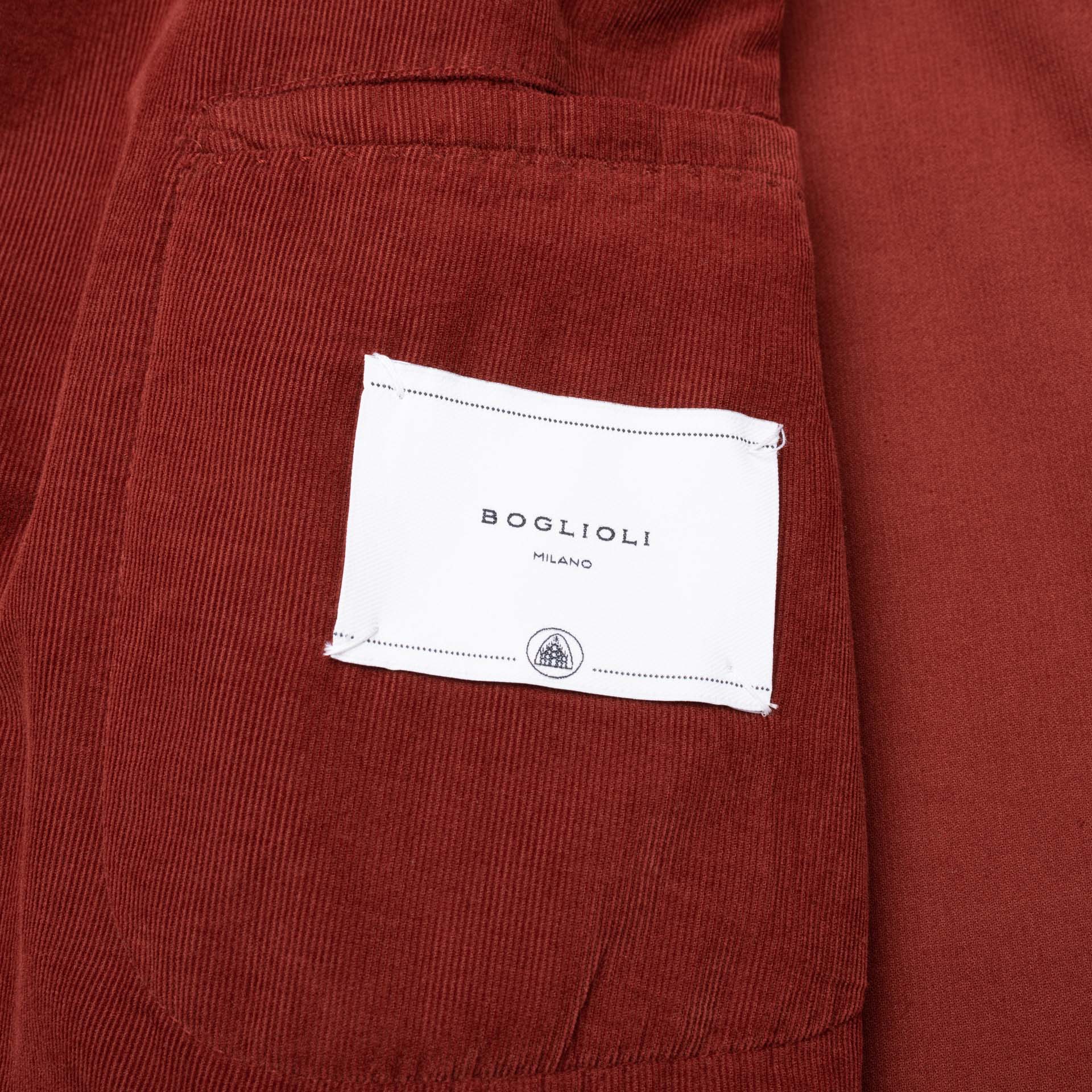 BOGLIOLI Milano "K.Jacket" Crimson Baby Corduroy Cotton Unlined Jacket NEW BOGLIOLI