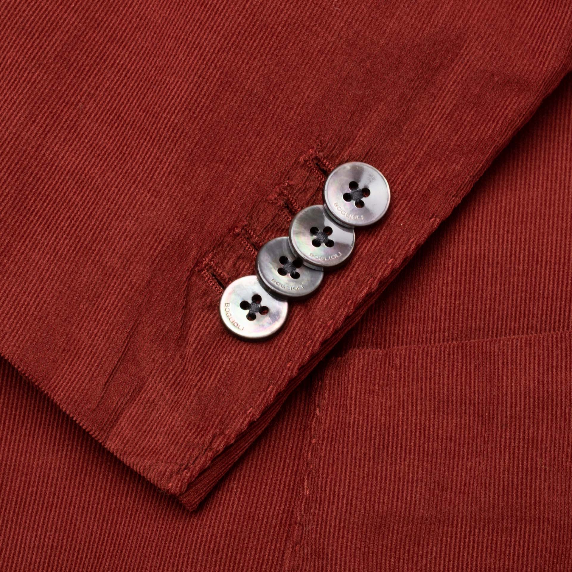 BOGLIOLI Milano "K.Jacket" Crimson Baby Corduroy Cotton Unlined Jacket NEW
