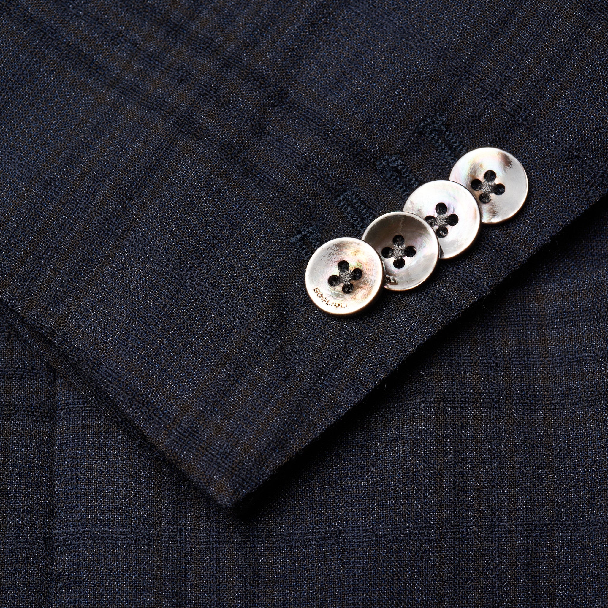 BOGLIOLI Milano "K. Jacket" Gray Plaid Wool-Silk Unlined Jacket EU 48 NEW US 38