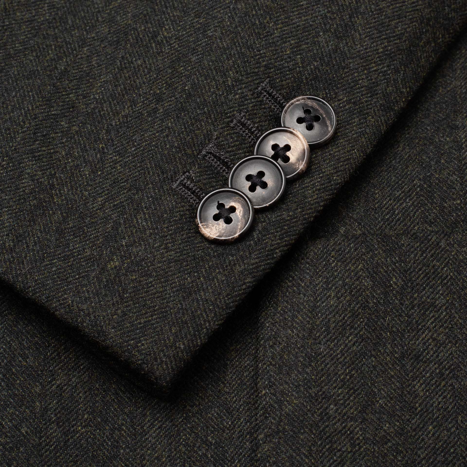 BOGLIOLI "K. Jacket" Olive Herringbone Wool Unlined Flannel Suit 50 NEW US 38 40 Slim