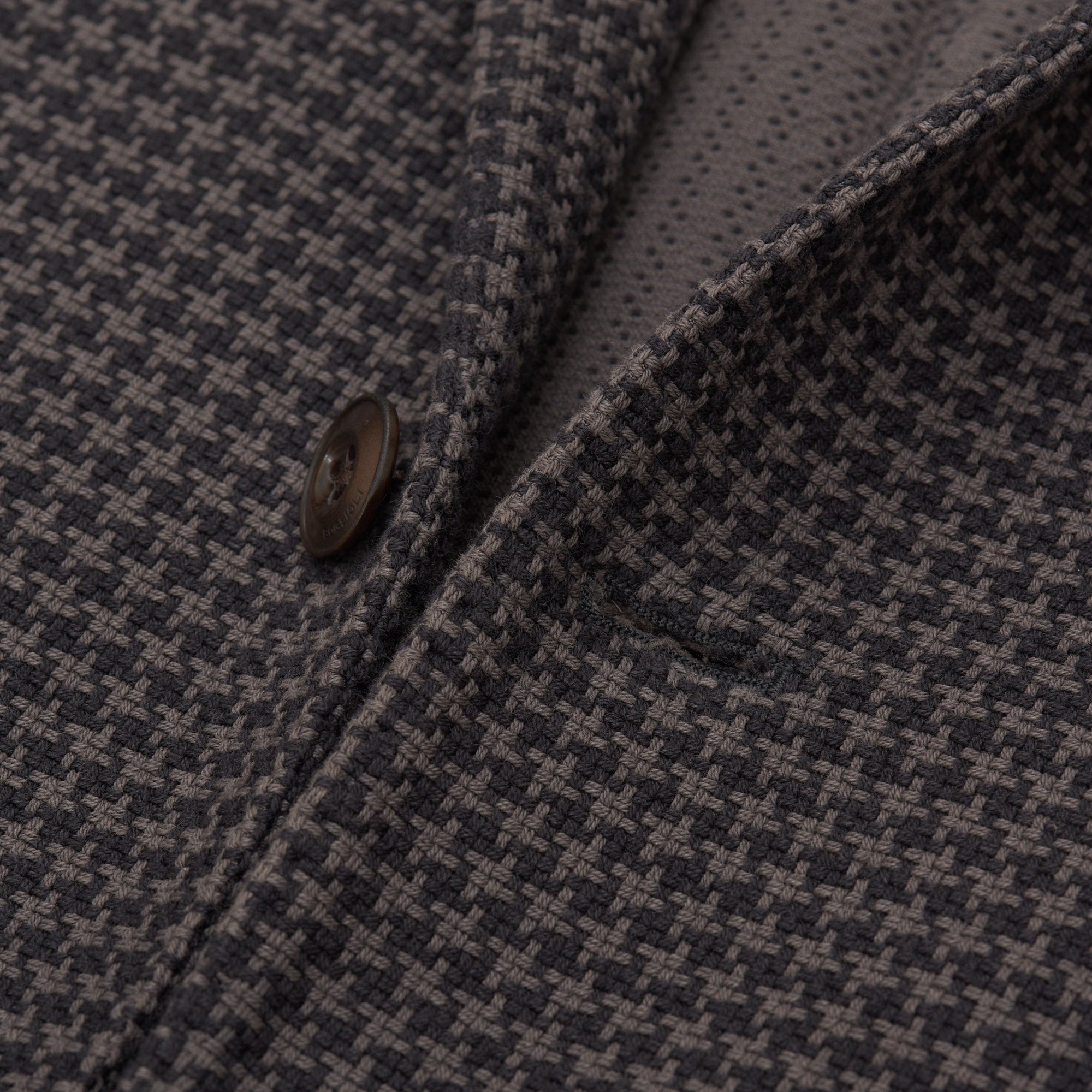BOGLIOLI "Coat" Gray Shepherd's Check Hopsack Cotton Unlined Suit 46 NEW US 36 BOGLIOLI