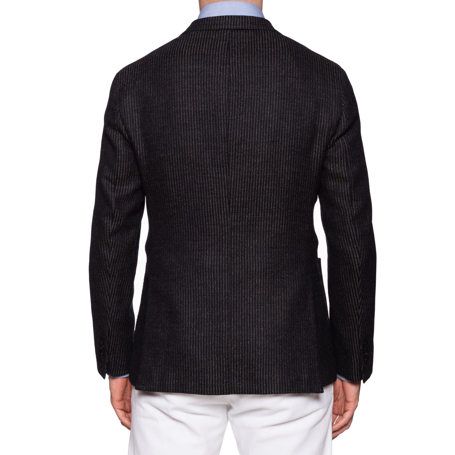 BOGLIOLI "K.Jacket" Brown Striped Wool-Cotton-Cashmere Unlined Jacket 50 NEW 40 BOGLIOLI