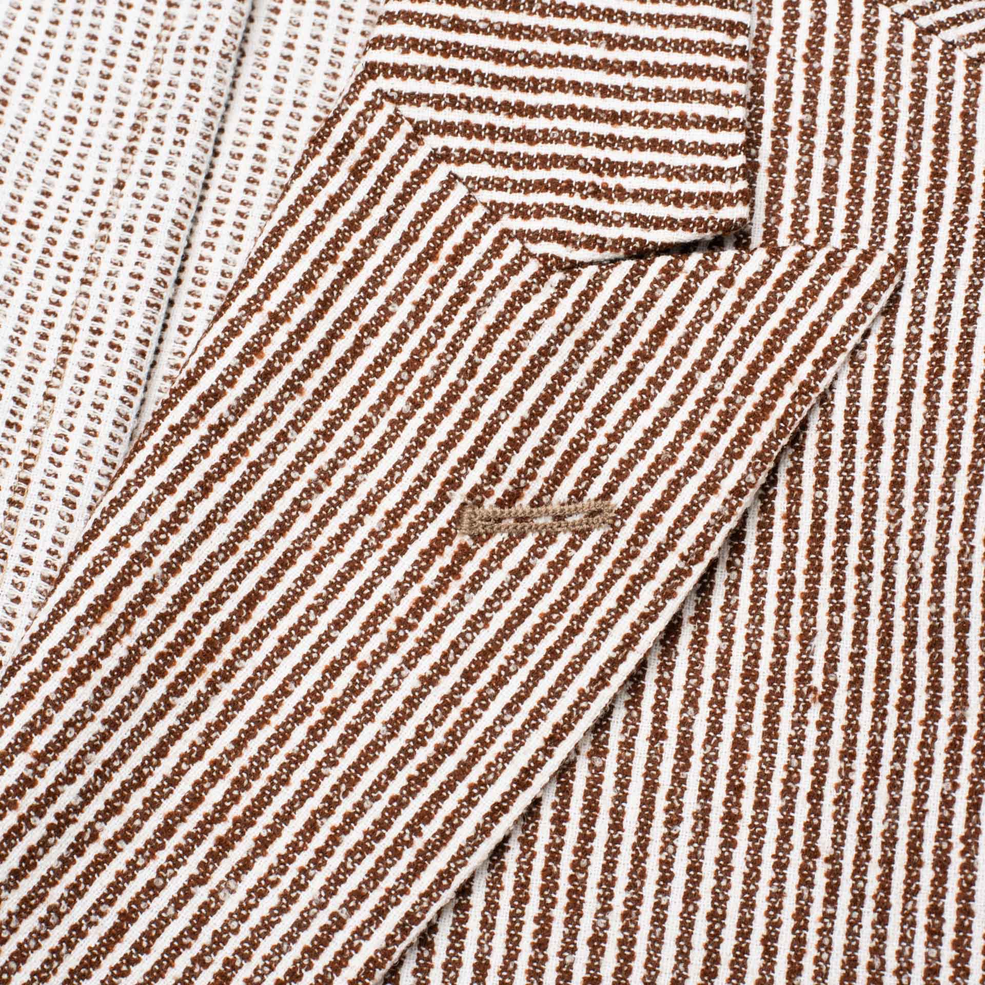 BOGLIOLI "K. Jacket" Brown Striped Wool-Cotton Unlined Peak Lapel Jacket NEW BOGLIOLI