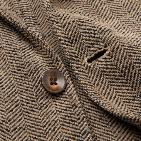 BOGLIOLI "K.Jacket" Gray Herringbone Tweed Cotton Unlined Jacket EU 50 NEW US 40