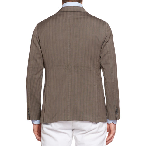 BOGLIOLI "K.Jacket" Gray Herringbone Wool Unlined Jacket EU 50 NEW US 40 Short Fit