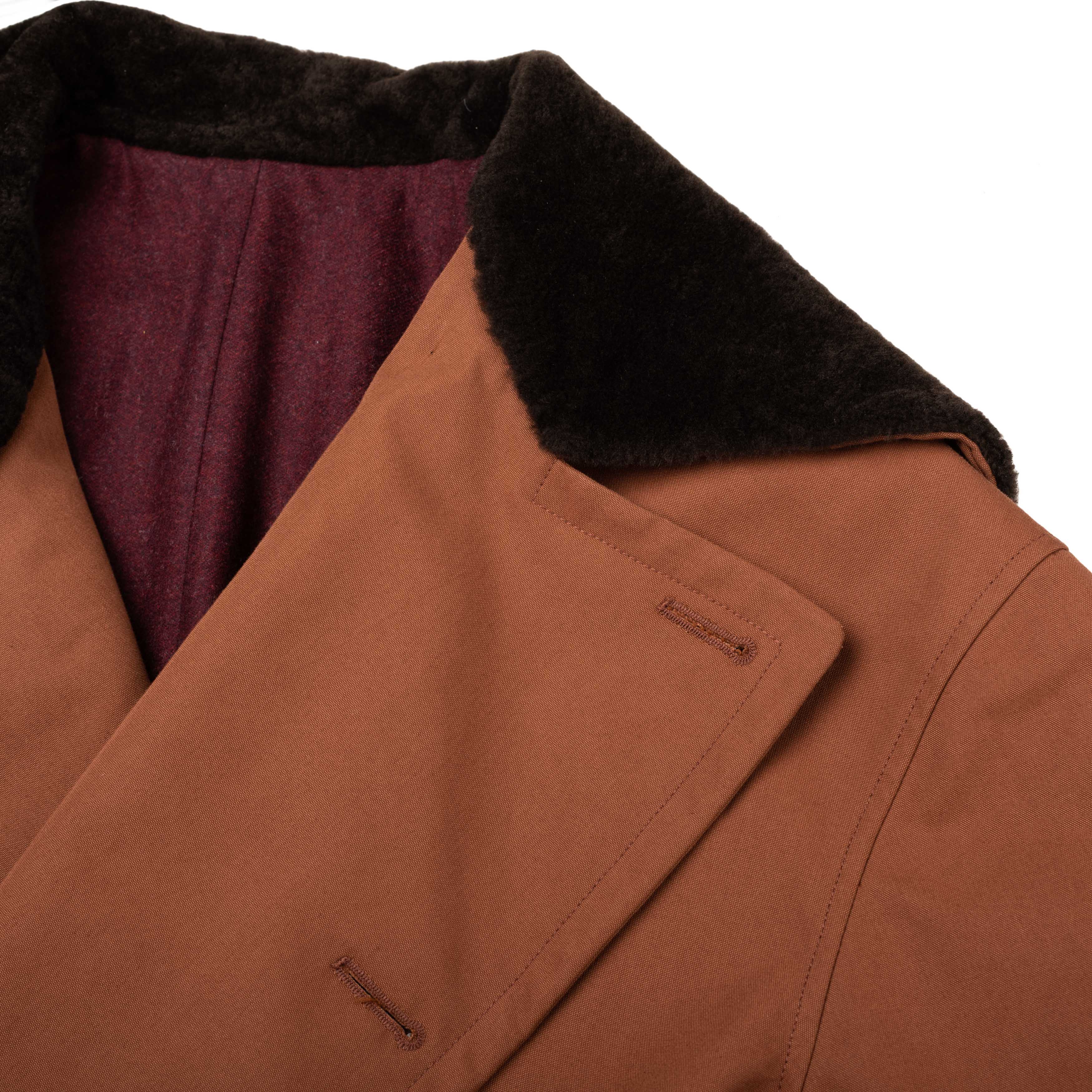 BOGLIOLI Milano "Wear" Brown Cotton Blend Pea Coat NEW US 48 / 4XL BOGLIOLI