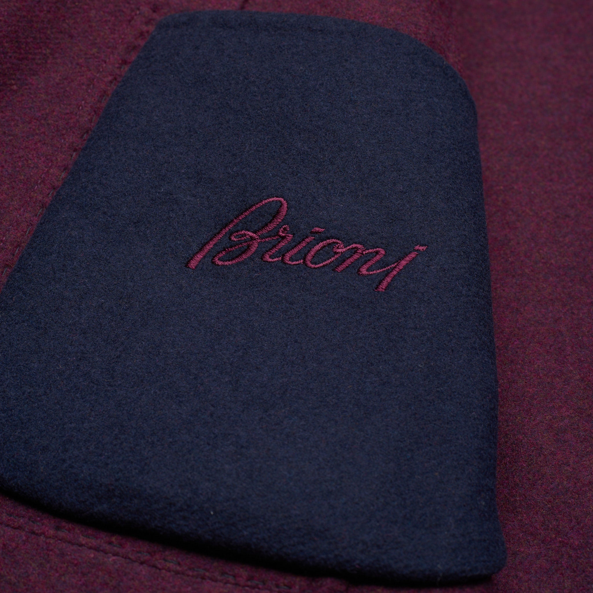 BRIONI Handmade Navy Blue Wool-Cashmere Flannel Soft Jacket NEW US L BRIONI