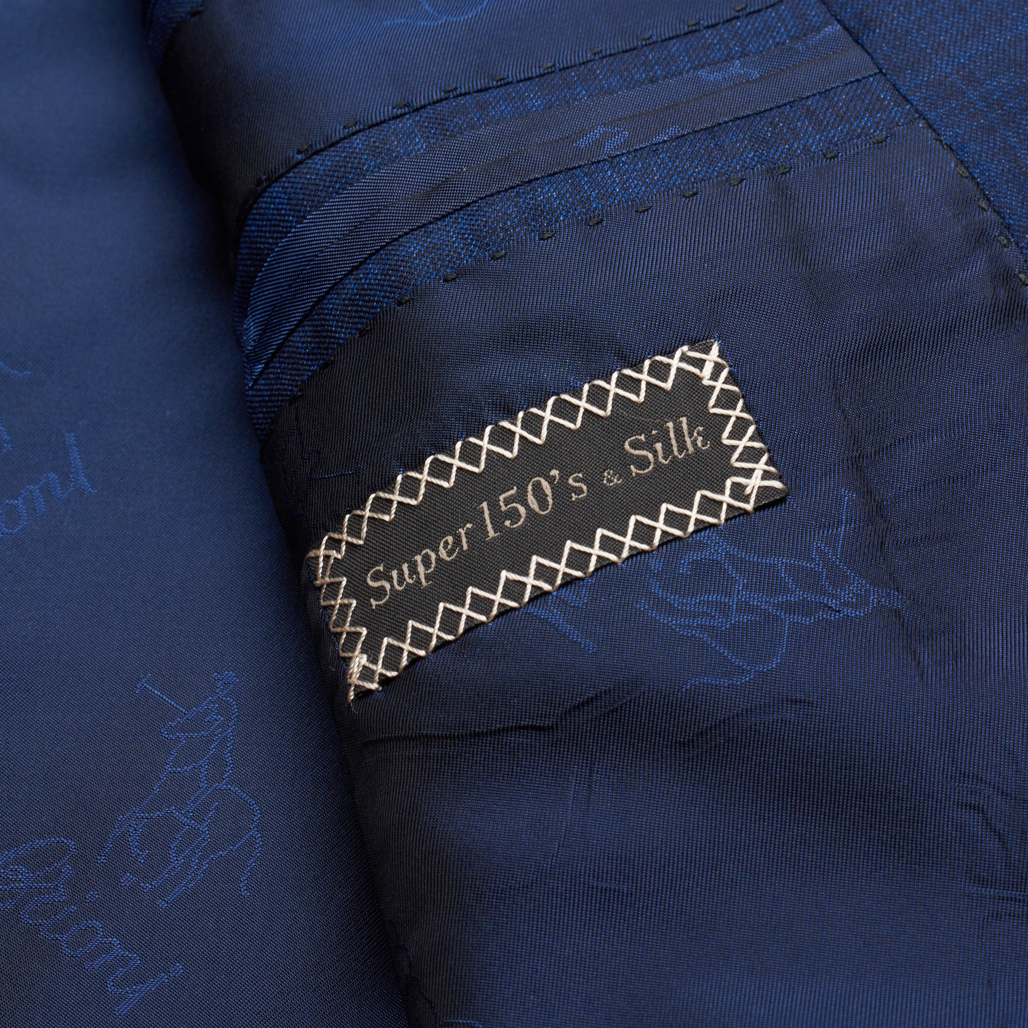 BRIONI "BRUNICO" Handmade Chambray Navy Blue Silk-Wool Super 150's Jacket NEW BRIONI