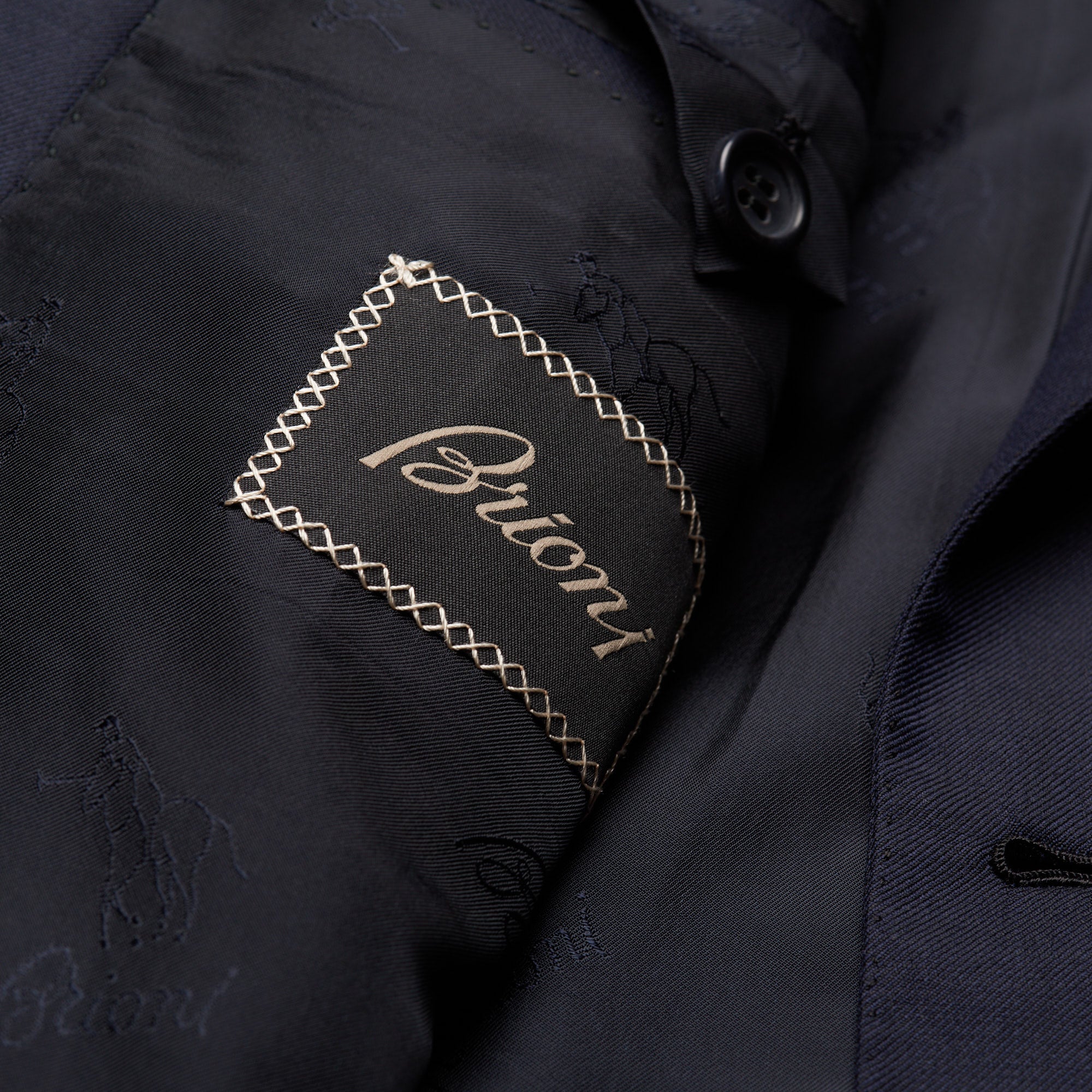 BRIONI "BRUNICO" Handmade Dark Navy Blue Wool Business Suit EU 62 NEW US 52