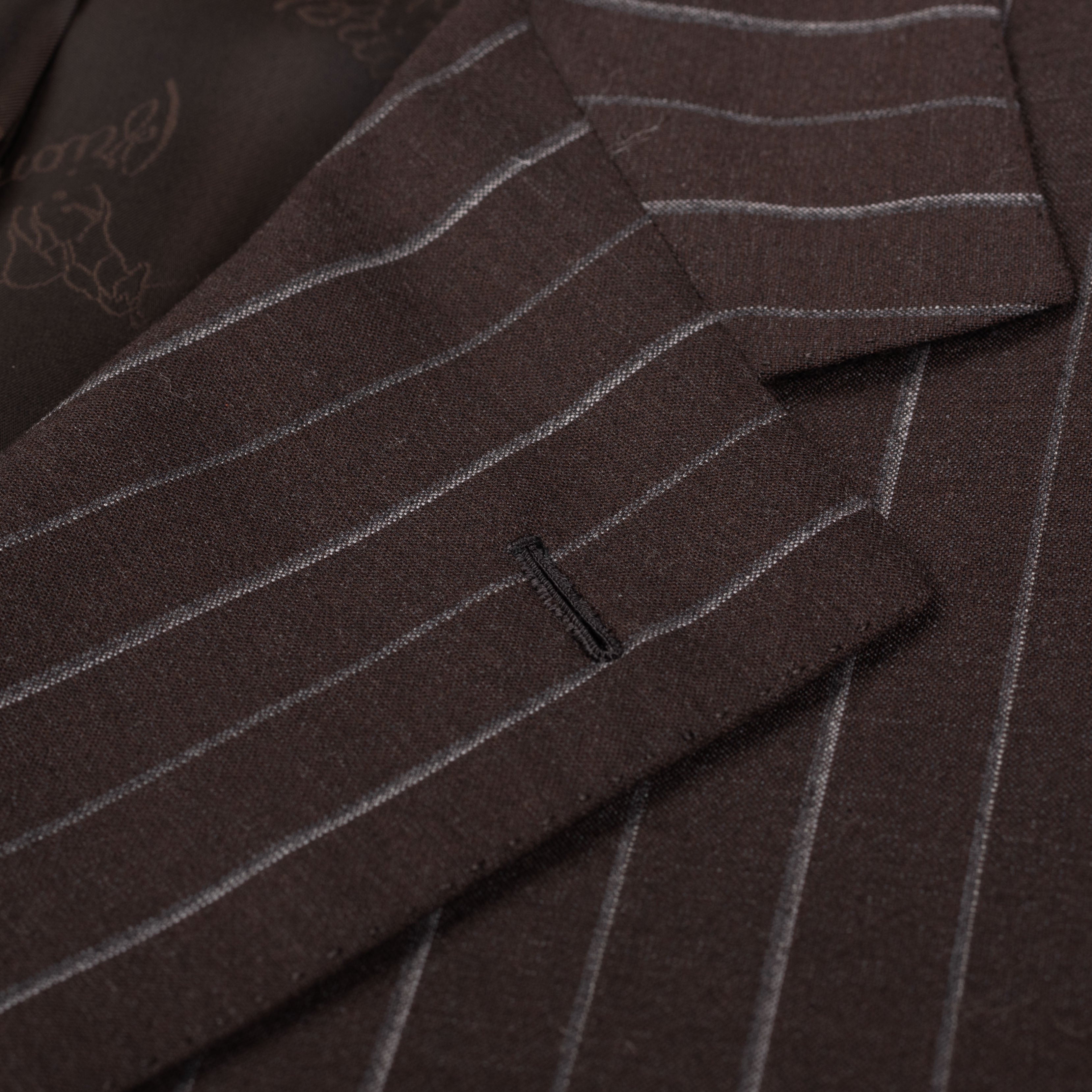 Brioni Parlamento Handmade Gray Striped Wool Super 160's Suit EU 54 New US 44