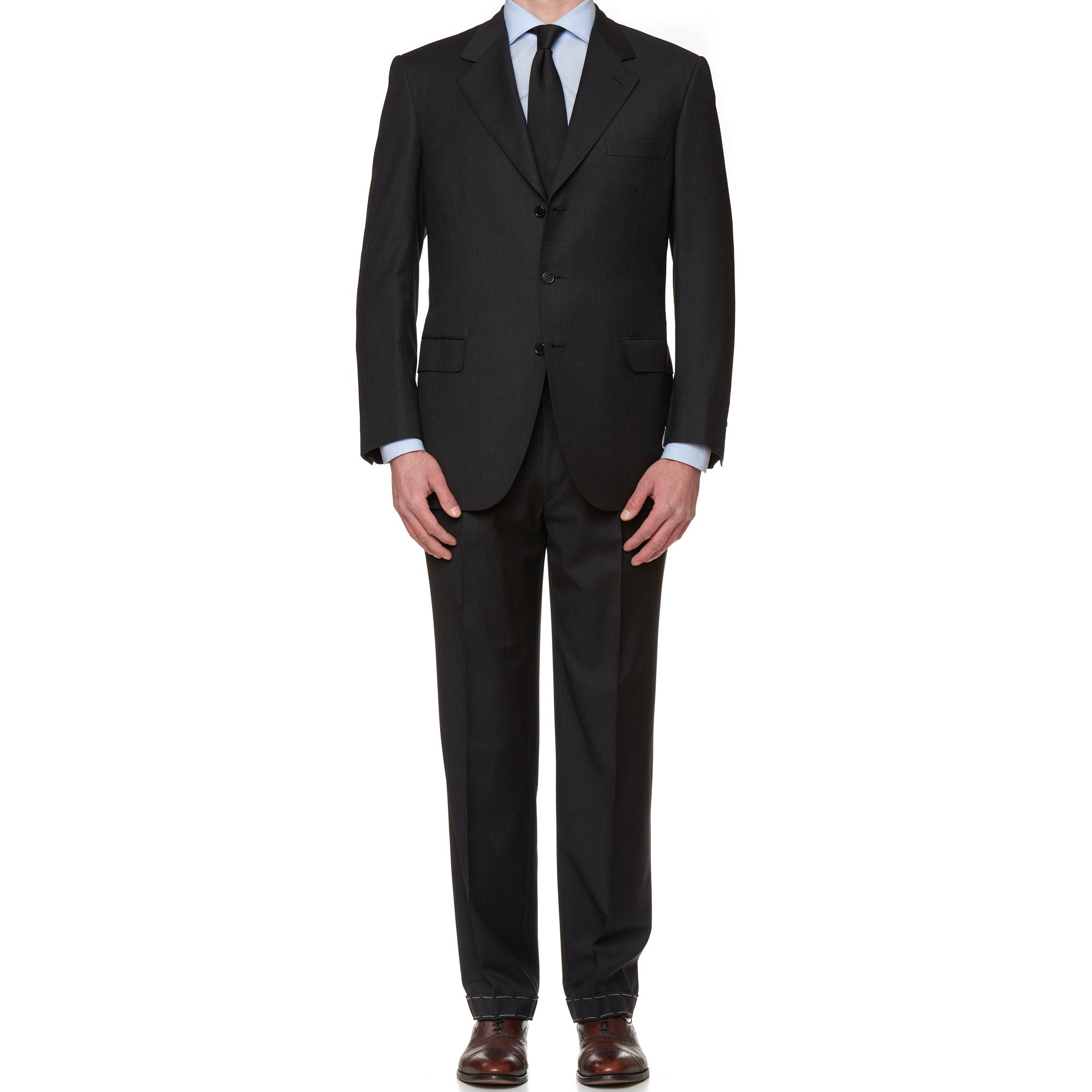 BRIONI "CATONE" Handmade Dark Gray Wool Suit 52 NEW 42 BRIONI