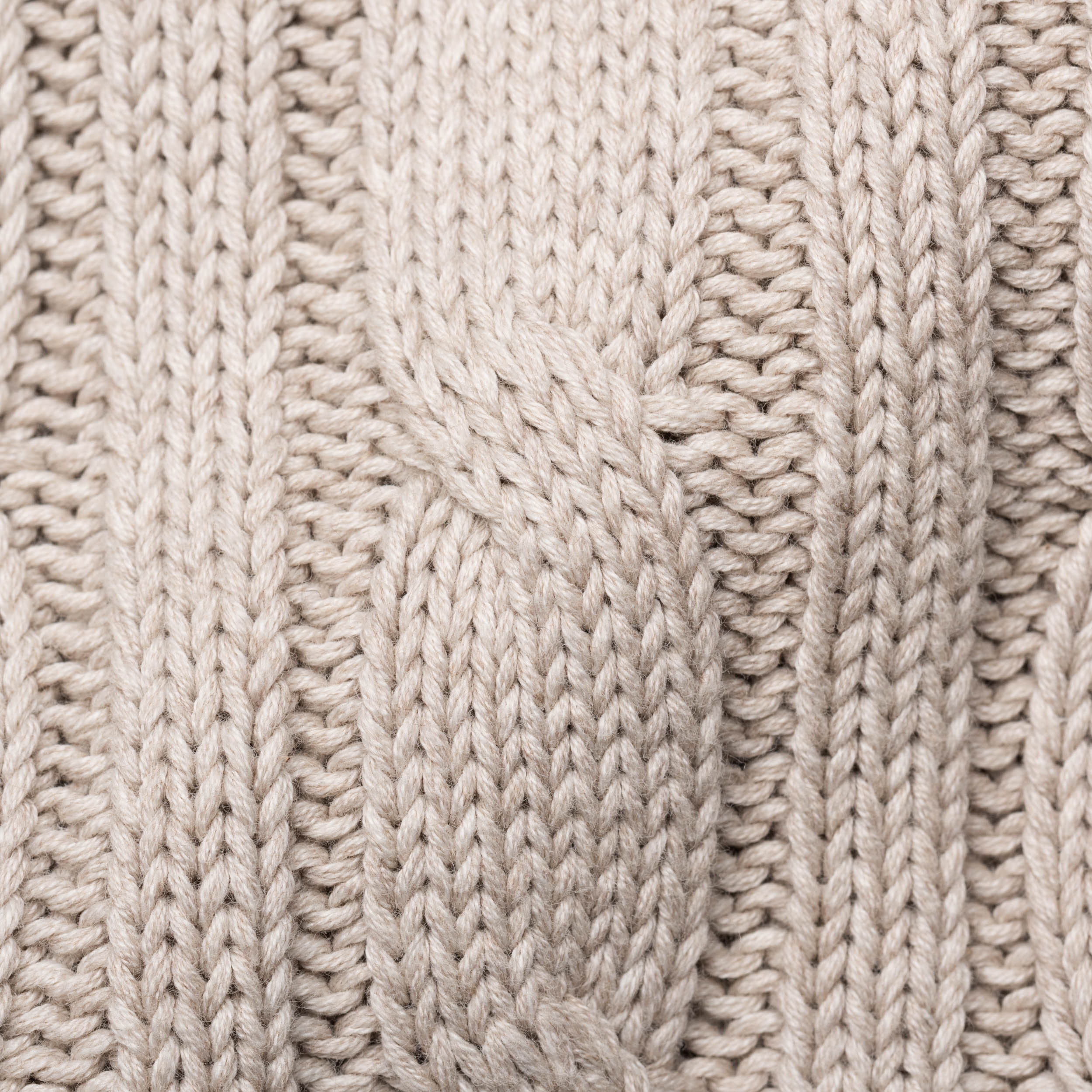 BRUNELLO CUCINELLI Beige Cotton Shawl Collar Cable Knit Sweater EU 50 NEW US M