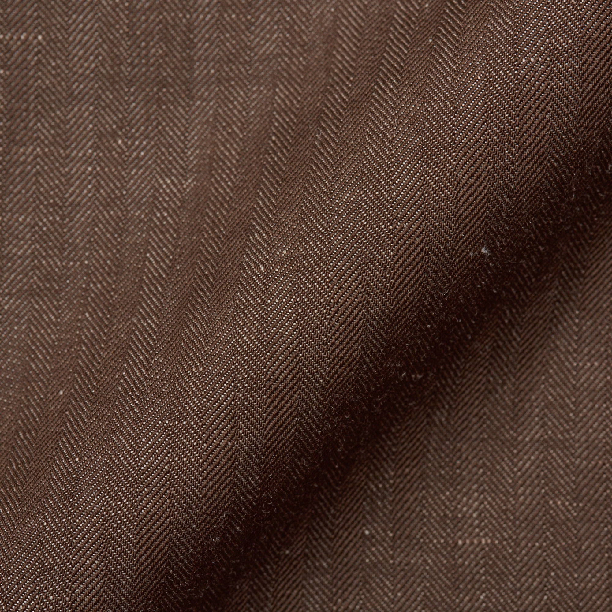 BRUNELLO CUCINELLI Brown Herringbone Wool-Linen DB Jacket EU 50 NEW US 40