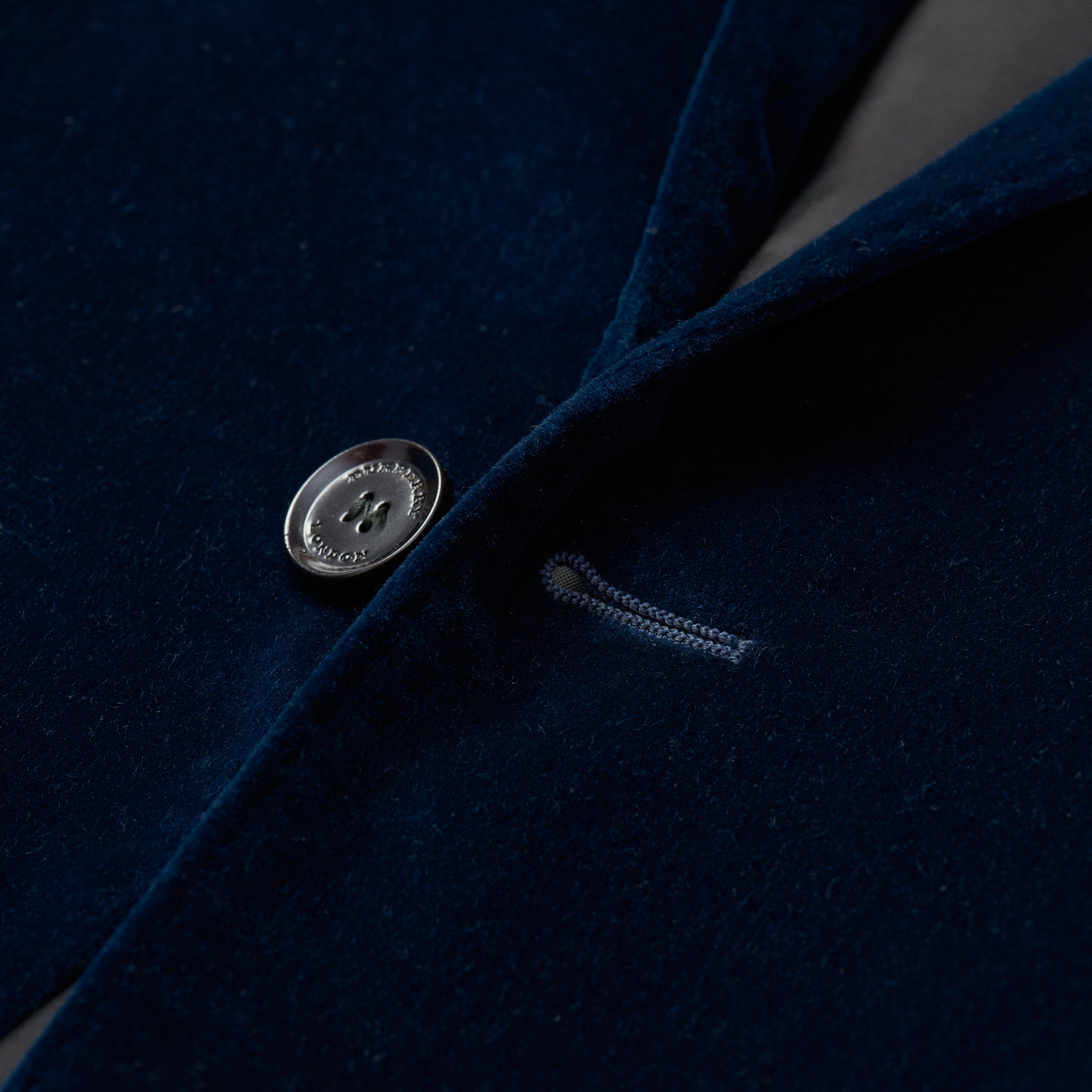 BURBERRY London Blue Velvet Cotton Jacket EU 50 NEW US 40 BURBERRY