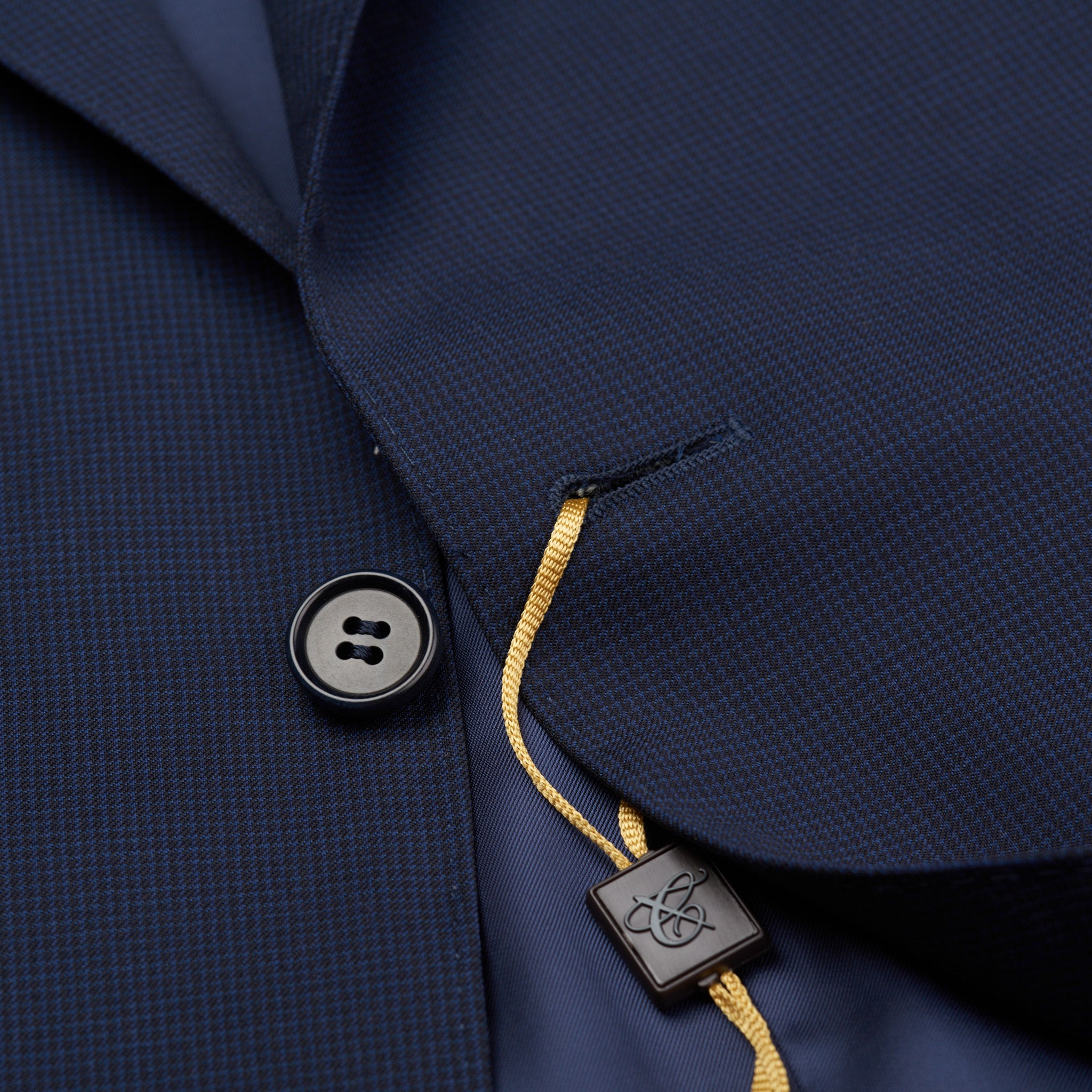 CANALI 1934 Navy Blue Patterned Wool Suit EU 58 NEW US 48 Current Model C4 Short Cut CANALI