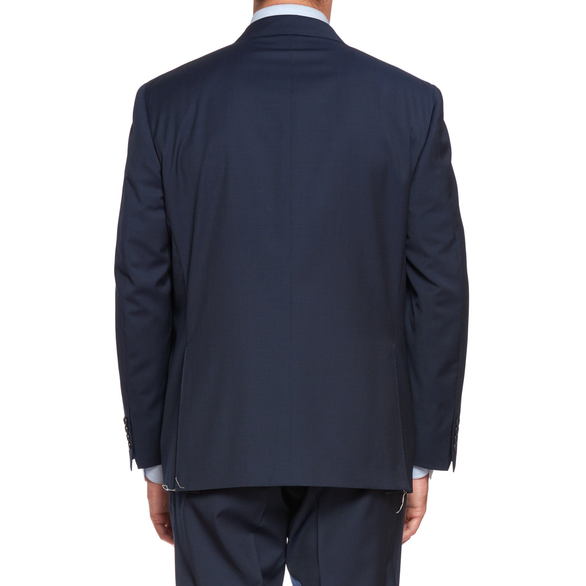 CANALI 1934 Navy Blue Patterned Wool Suit EU 58 NEW US 48 Current Model C4 Short Cut CANALI