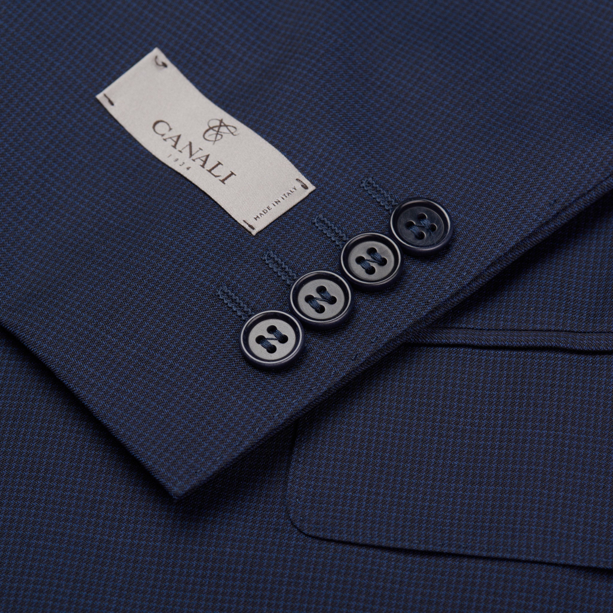 CANALI 1934 Navy Blue Patterned Wool Suit EU 58 NEW US 48 Current Model C4 Short Cut CANALI