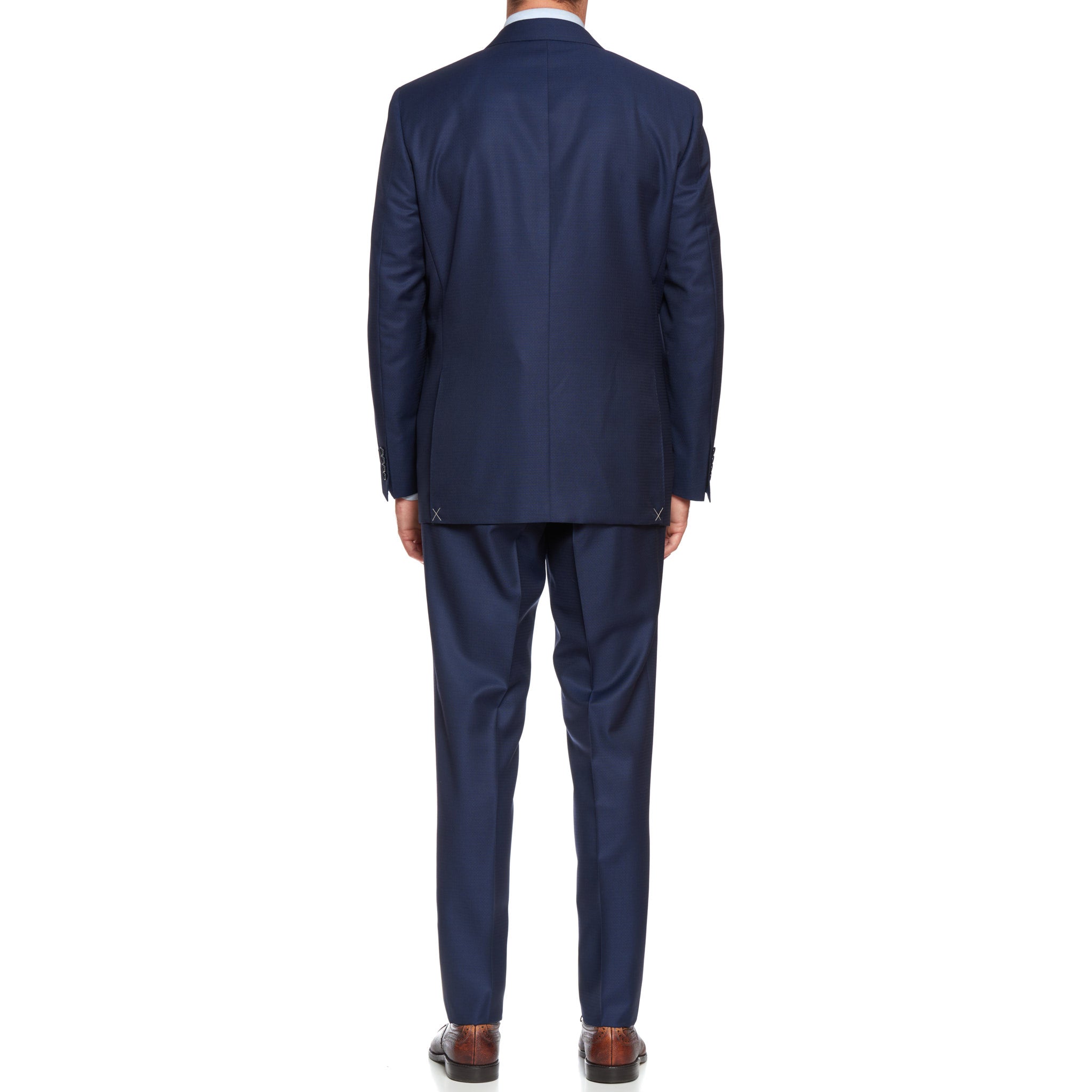 CANALI 1934 "Travel" Navy Blue Jacquard Wool-Mohair Suit EU 56 NEW US 46 Current Model CANALI