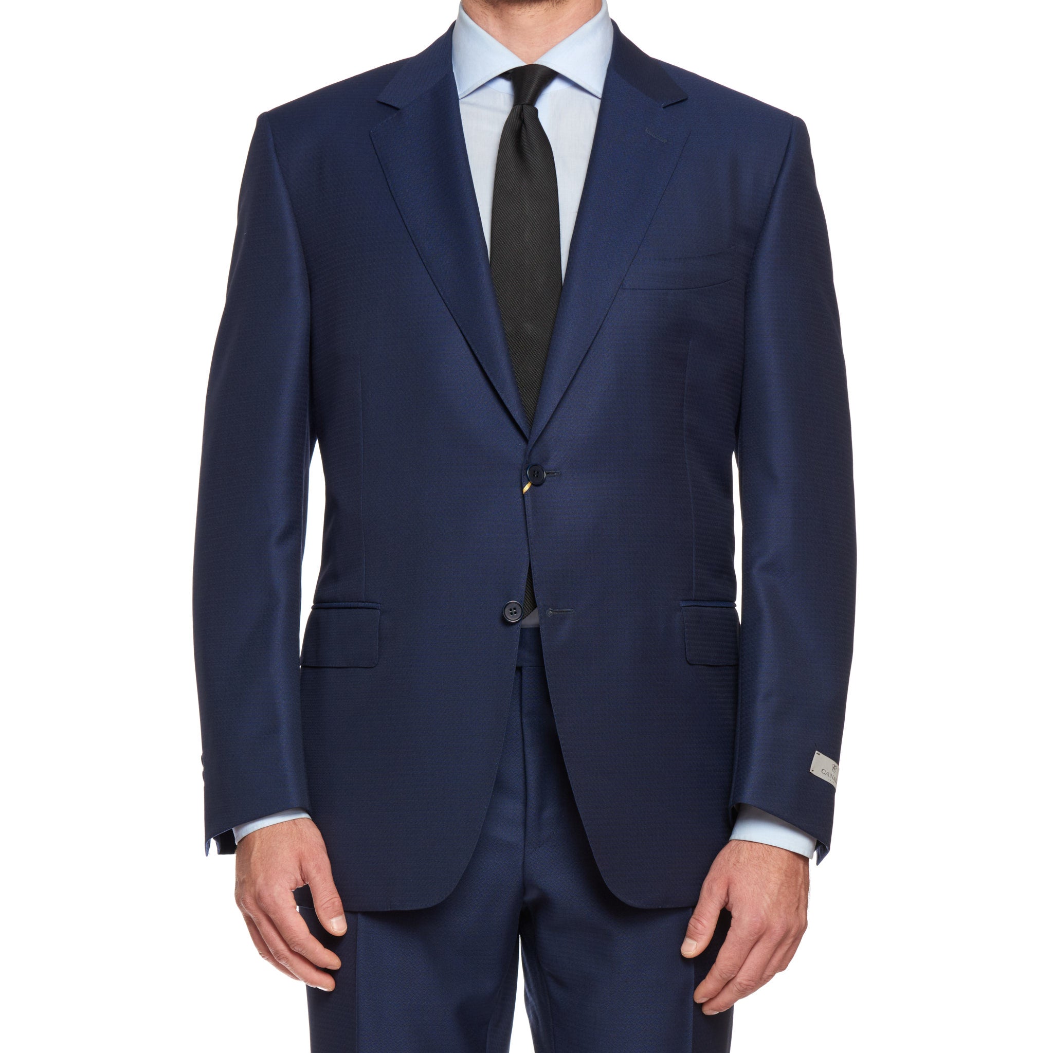 CANALI 1934 "Travel" Navy Blue Jacquard Wool-Mohair Suit EU 56 NEW US 46 Current Model CANALI
