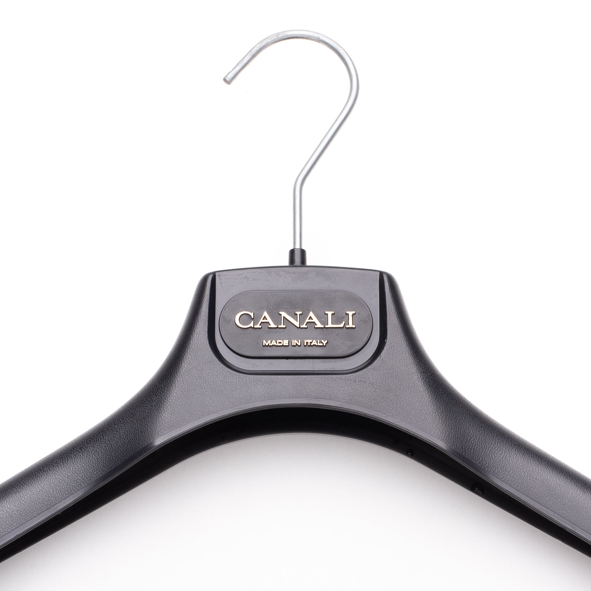 CANALI Black Plastic Lightweight Suit Hanger Set of 5