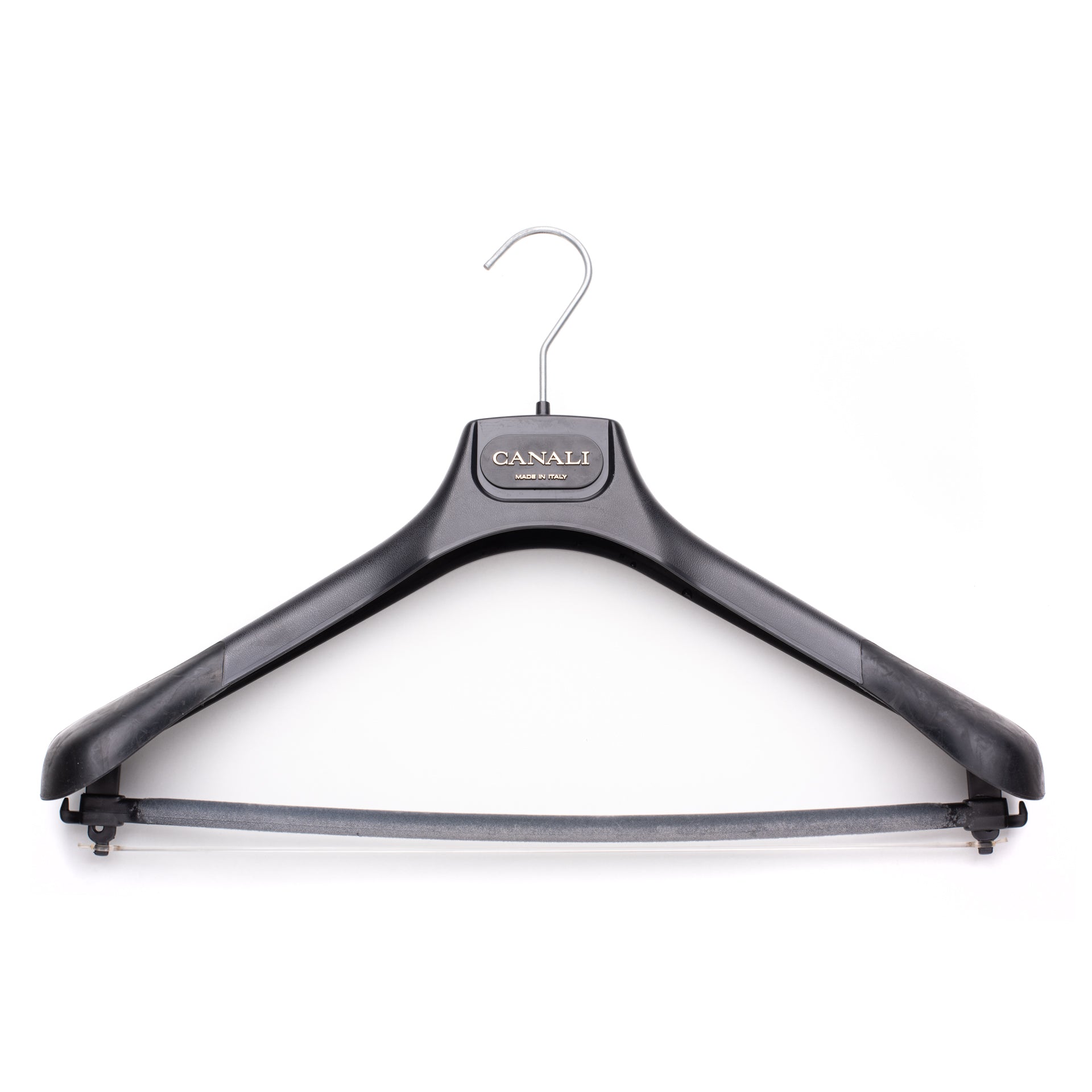 CANALI Black Plastic Lightweight Suit Hanger Set of 5