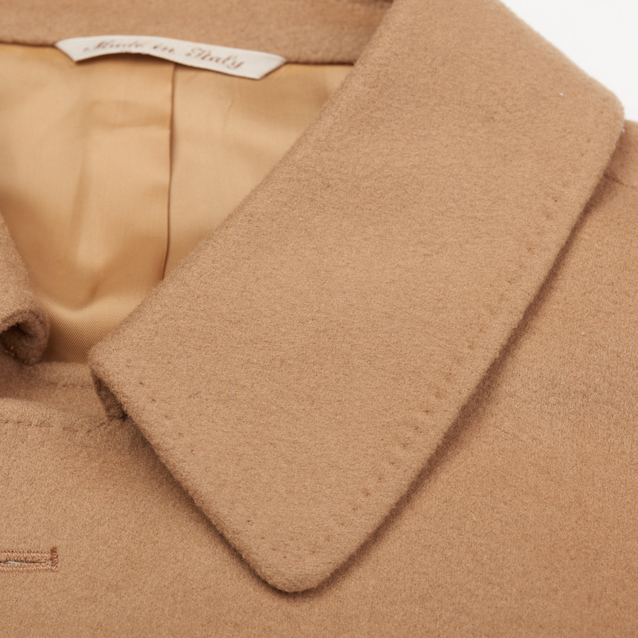 CANALI Handmade Tan Loro Piana Wool-Cashmere Overcoat XXL NEW US 46