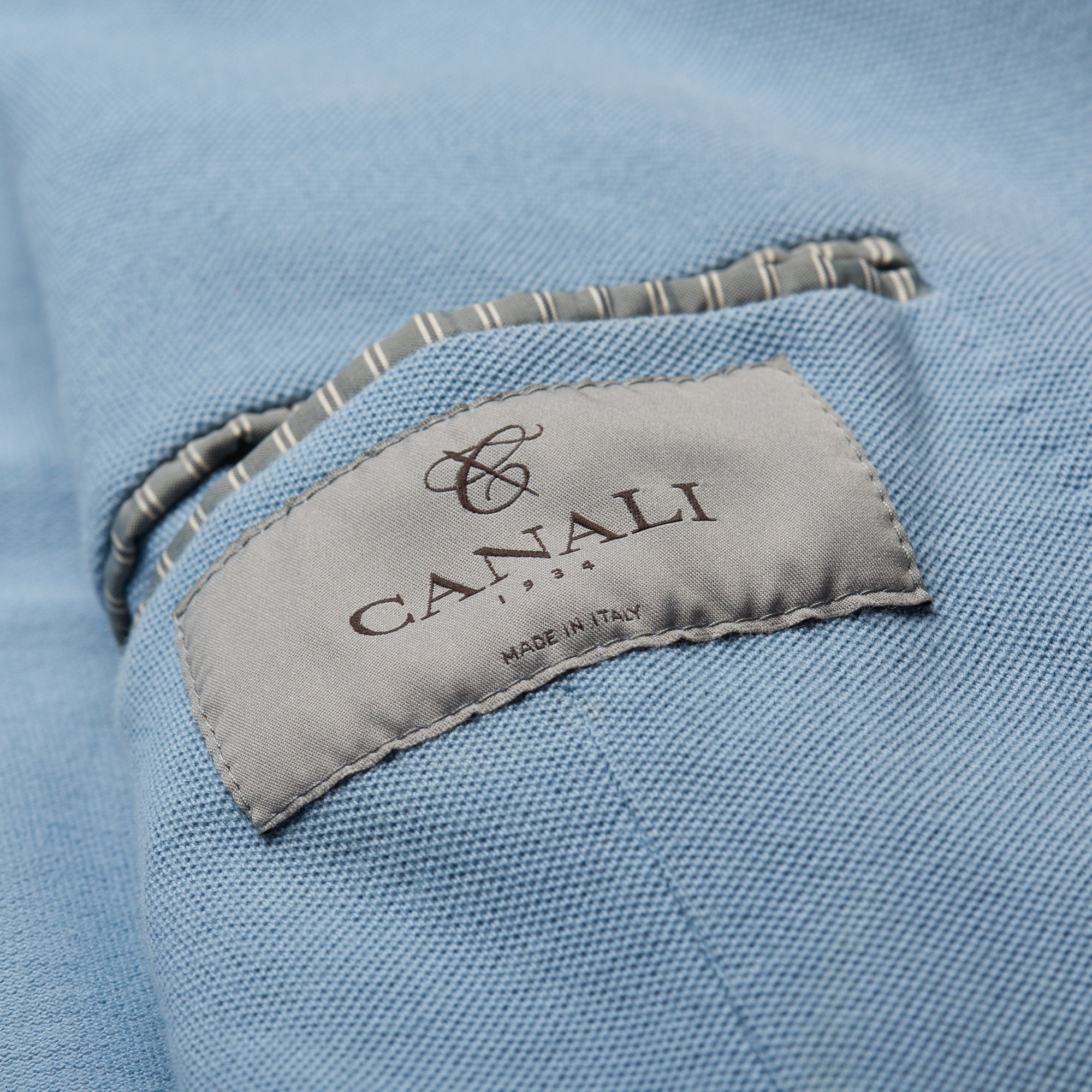 CANALI Light Blue Cotton Jacket EU 56 US 46 CANALI