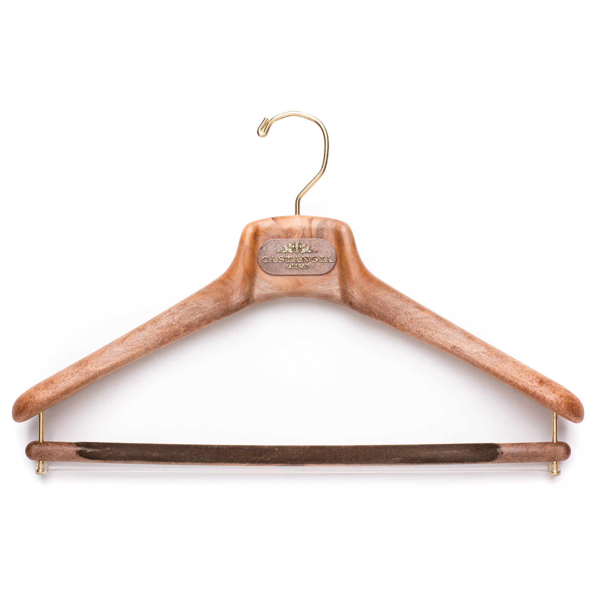 CASTANGIA Brown Plastic Wood Look Suit Hanger Set of 5 no CASTANGIA