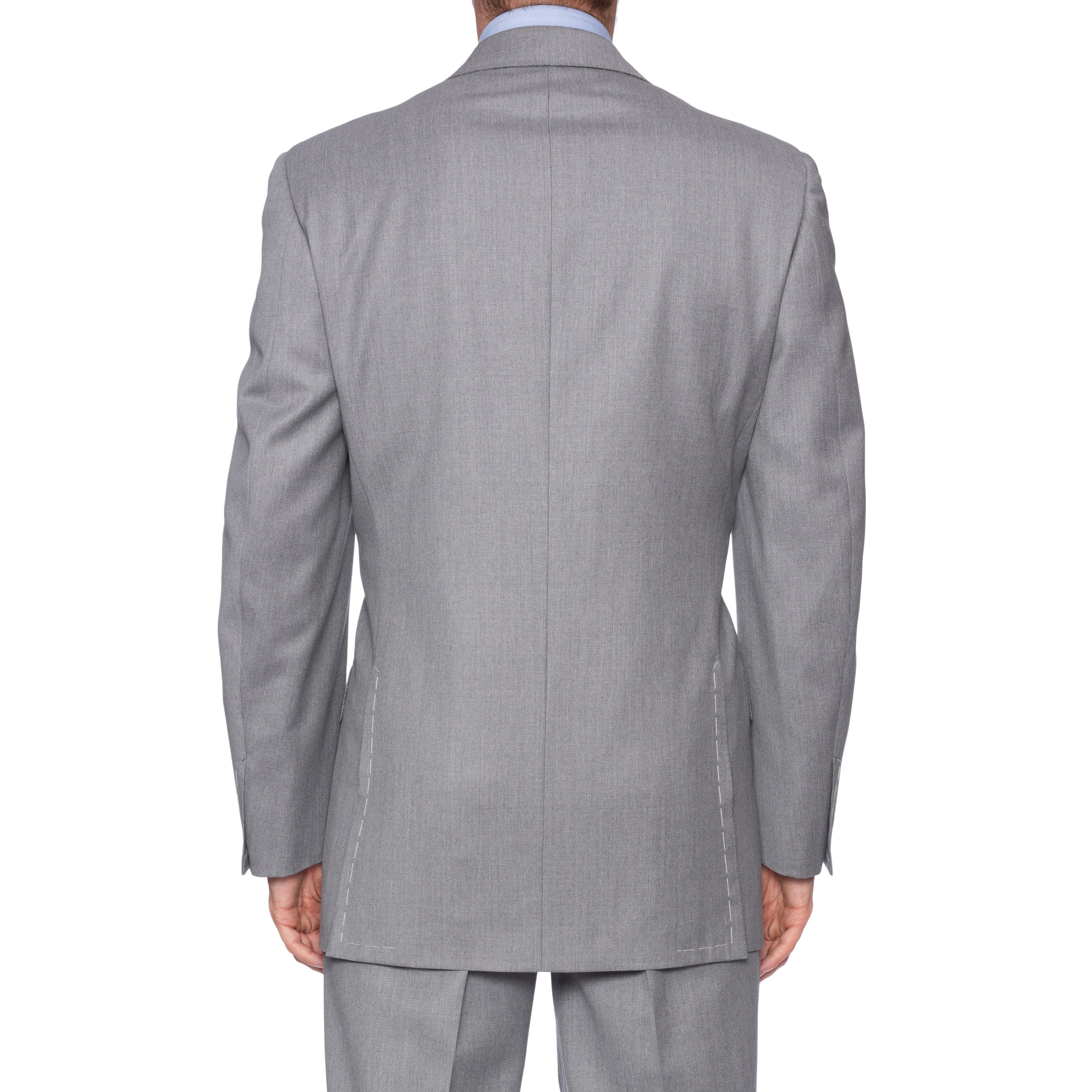 CASTANGIA 1850 Gray Twill Wool Super 120's Suit EU 52 L NEW US 42 Long CASTANGIA