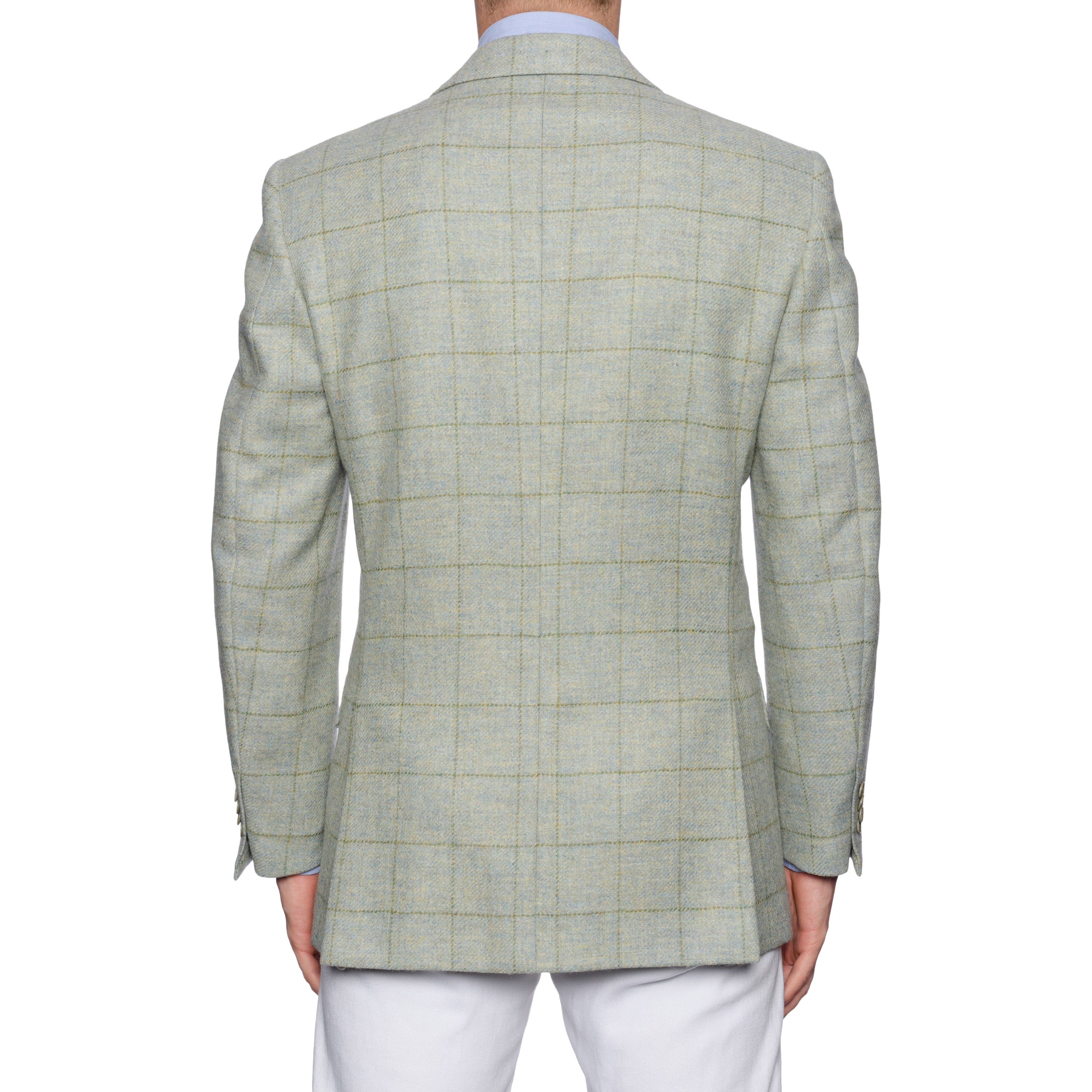 CASTANGIA 1850 Mint Windowpane Wool Tweed Sport Coat Jacket EU 46 NEW US 36