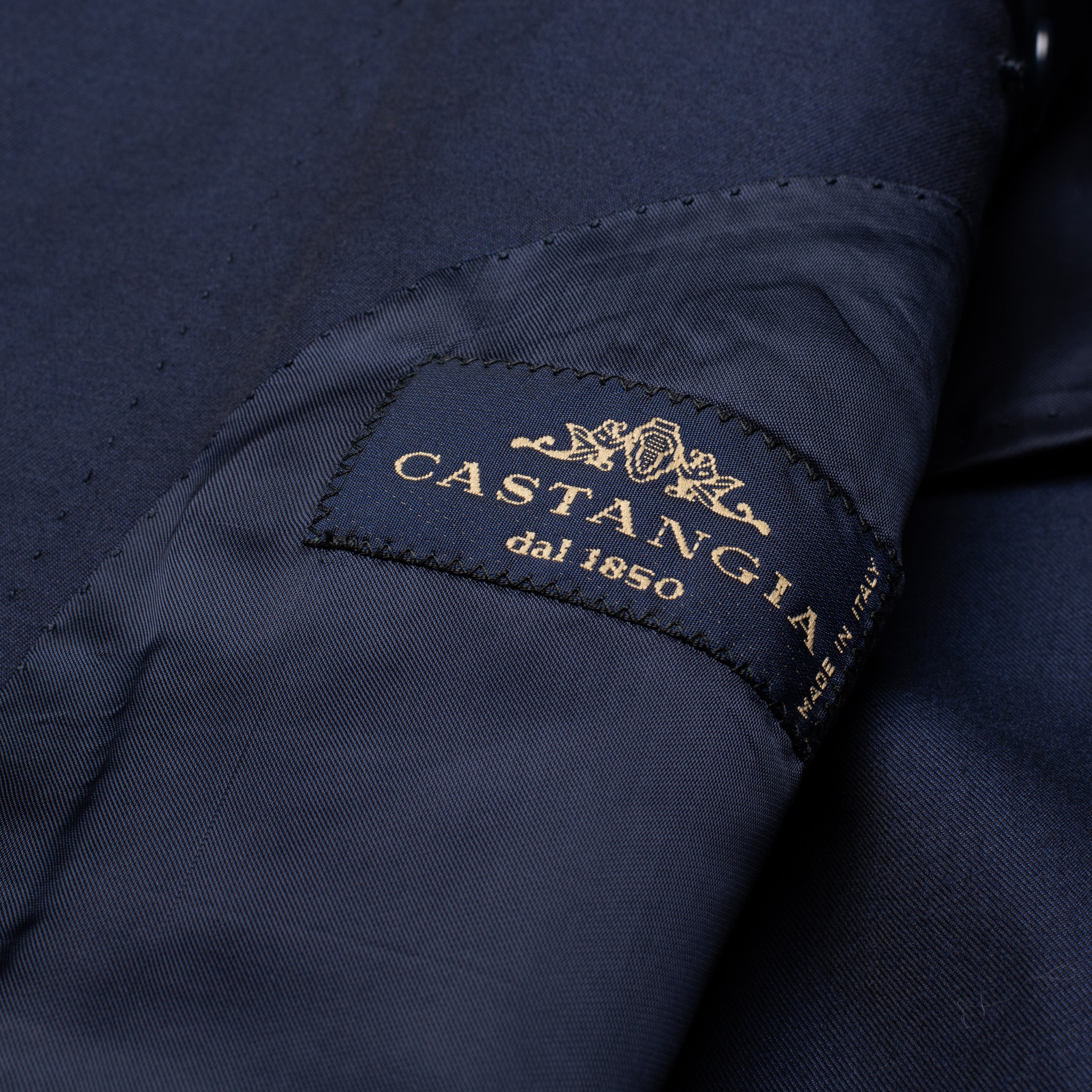 CASTANGIA 1850 Navy Blue Twill Cotton Suit EU 46 NEW US 36 CASTANGIA