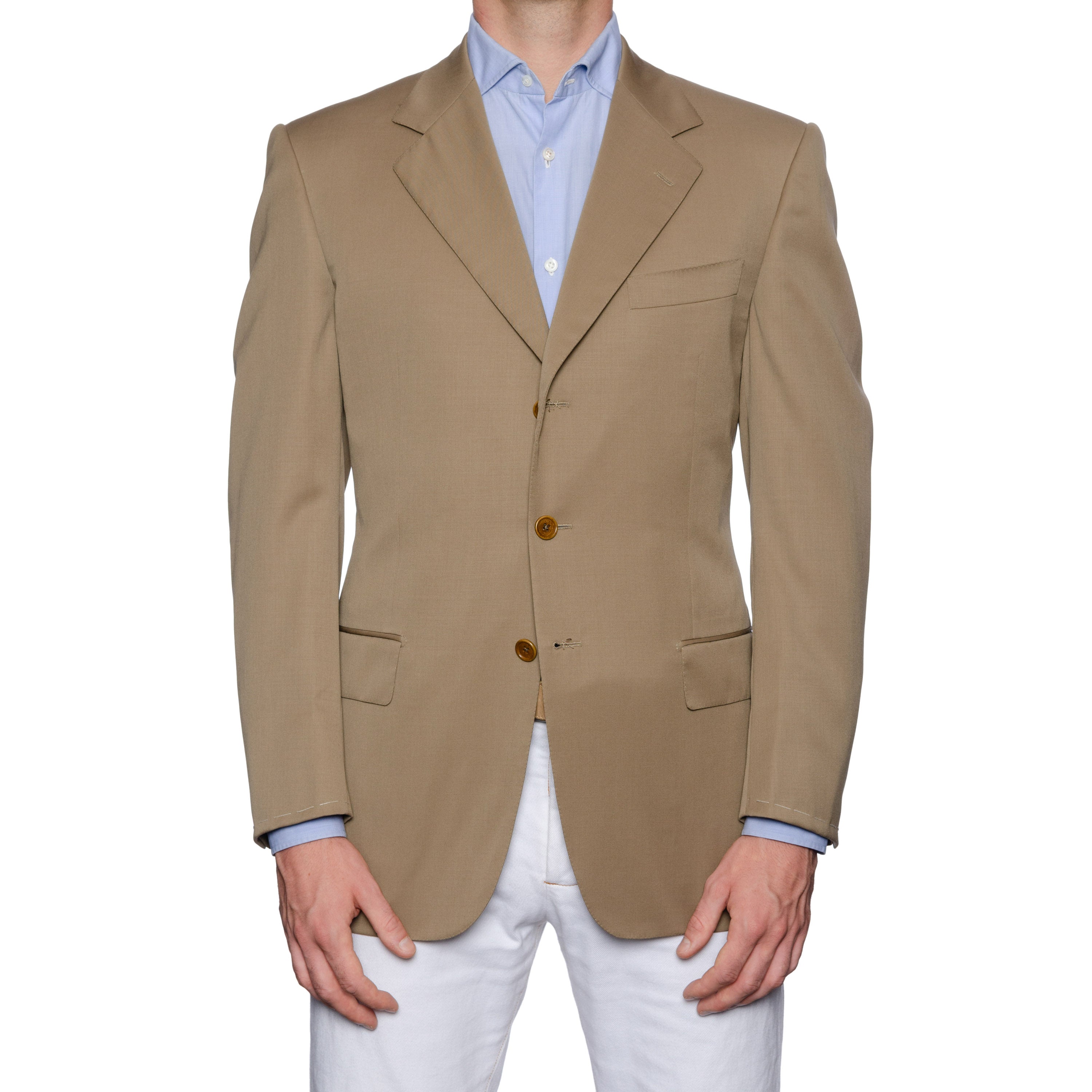 CASTANGIA 1850 Tan Gabardine Wool Sport Coat Jacket EU 50 NEW US 40 CASTANGIA
